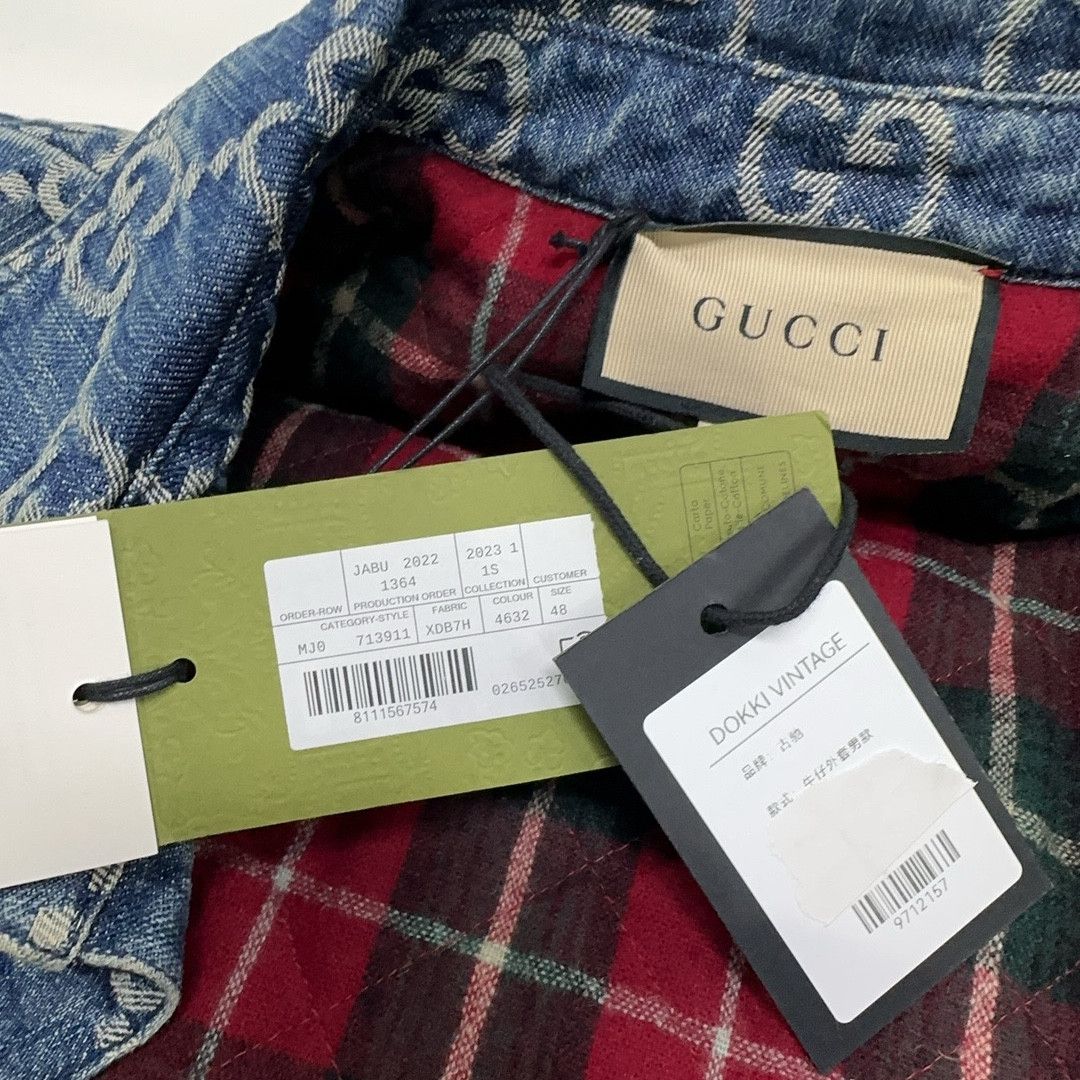 Gucci Gucci Logo Print Denim Jacket 48 Size US M / EU 48-50 / 2 - 5 Thumbnail