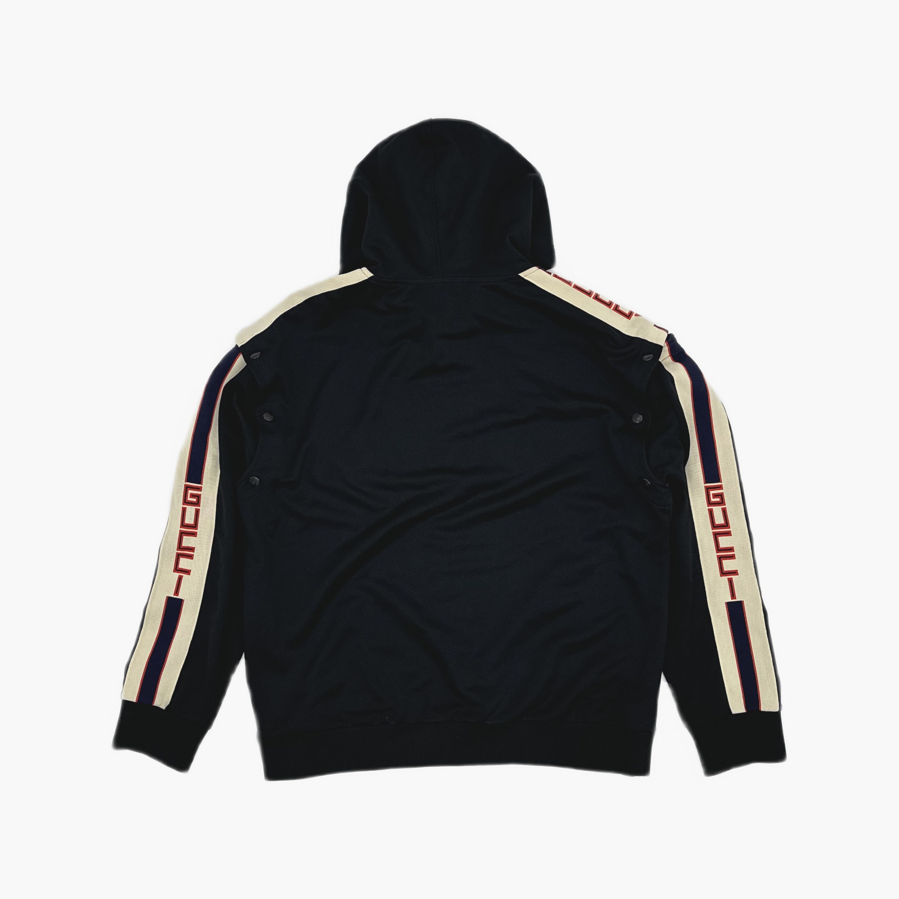 Gucci Gucci Logo Stripe Detachable Sleeve Hoodie S Size US S / EU 44-46 / 1 - 3 Thumbnail