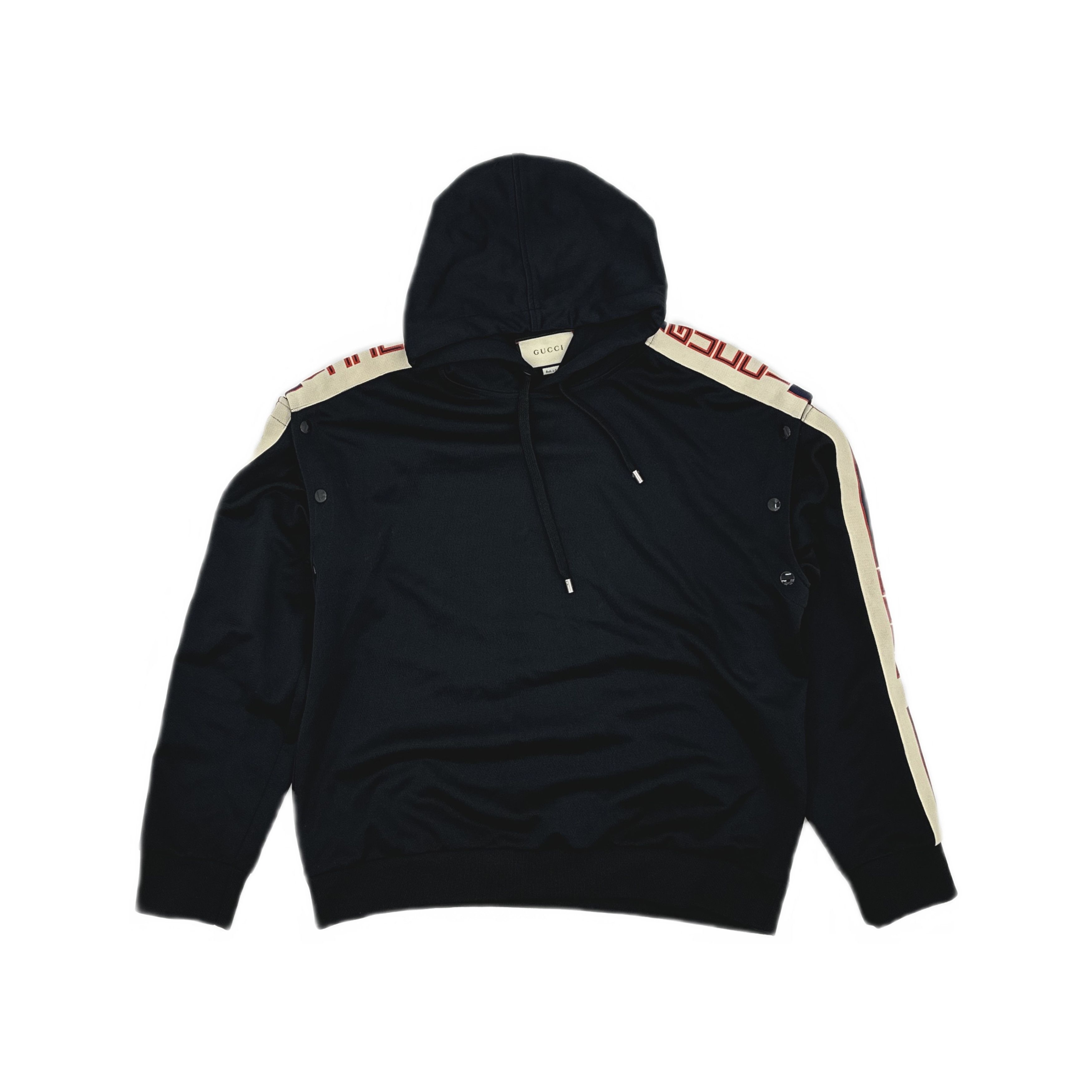 Gucci Gucci Logo Stripe Detachable Sleeve Hoodie S Size US S / EU 44-46 / 1 - 2 Thumbnail