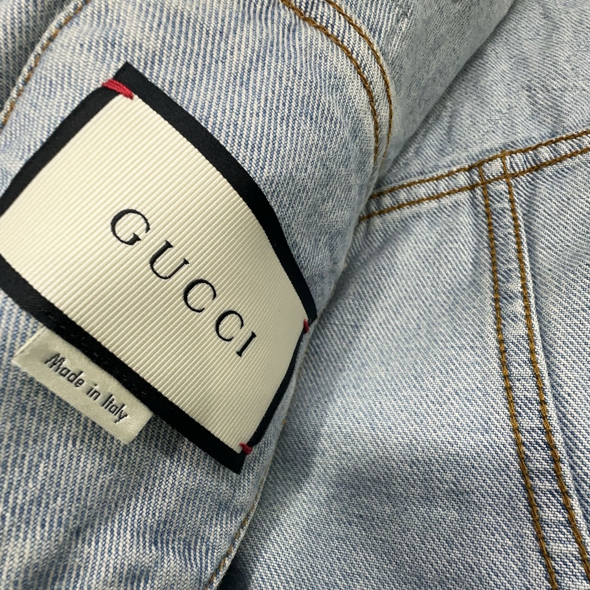 Gucci Gucci Tiger Embroidered Denim Jacket 40 Size S / US 4 / IT 40 - 6 Thumbnail