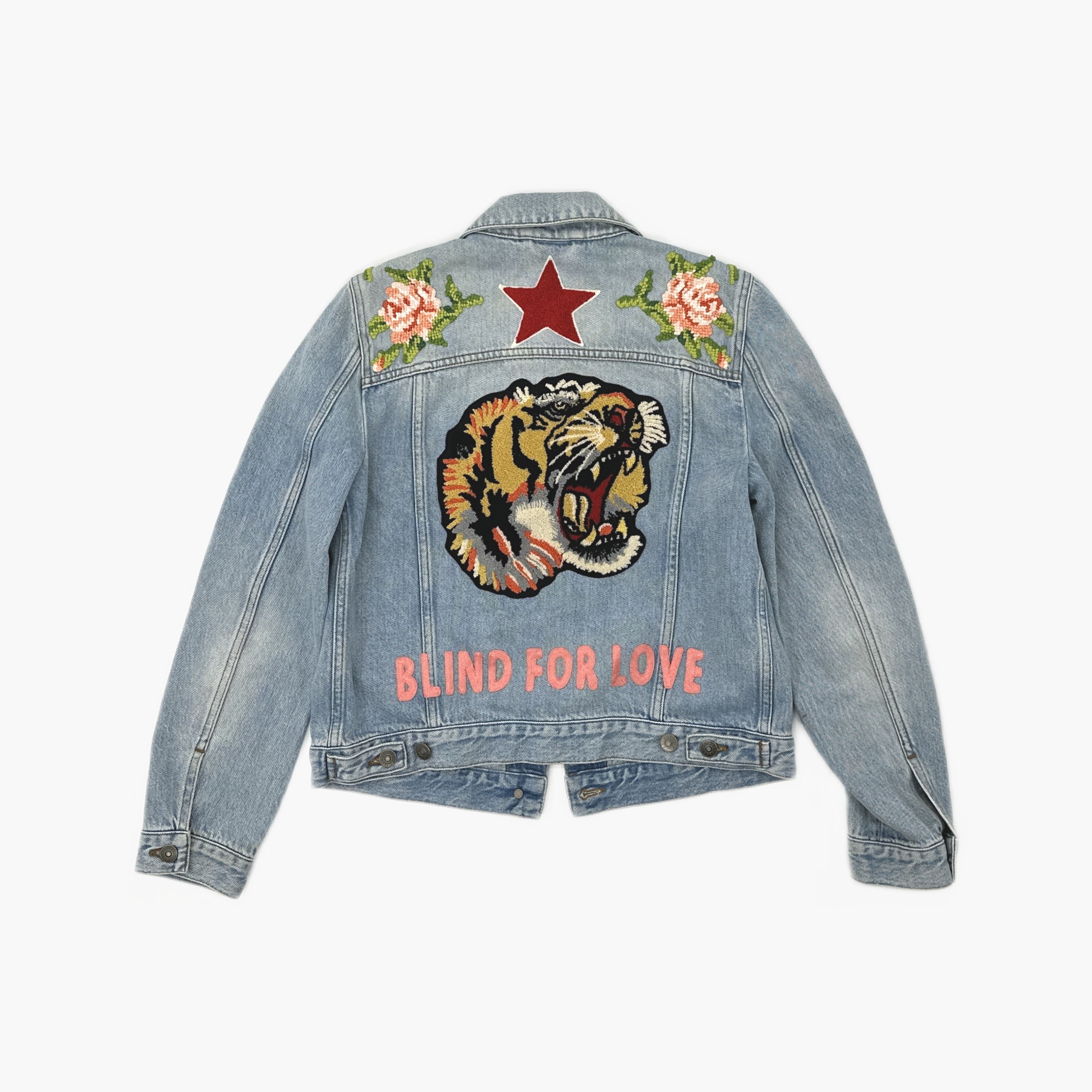 Gucci Gucci Tiger Embroidered Denim Jacket 40 Size S / US 4 / IT 40 - 3 Thumbnail