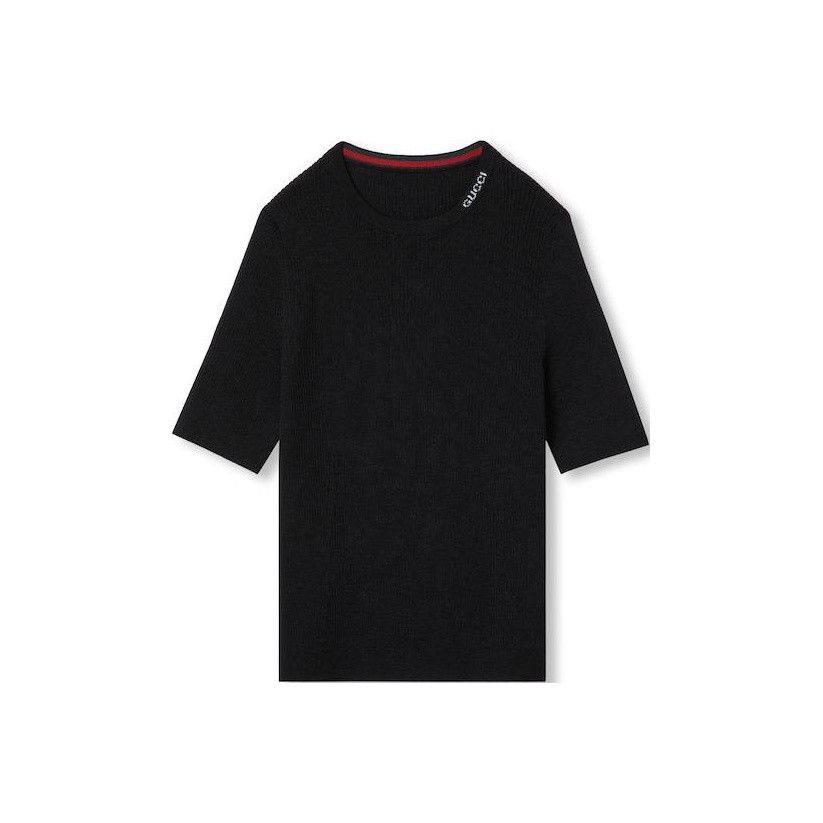 Gucci Gucci Logo Intarsia Knit Top S Size S / US 4 / IT 40 - 2 Thumbnail