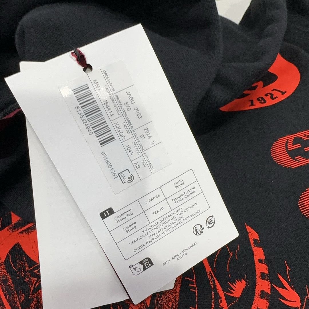 Gucci Gucci Logo Graphic Print Hoodie US XS Size US XS / EU 42 / 0 - 6 Thumbnail