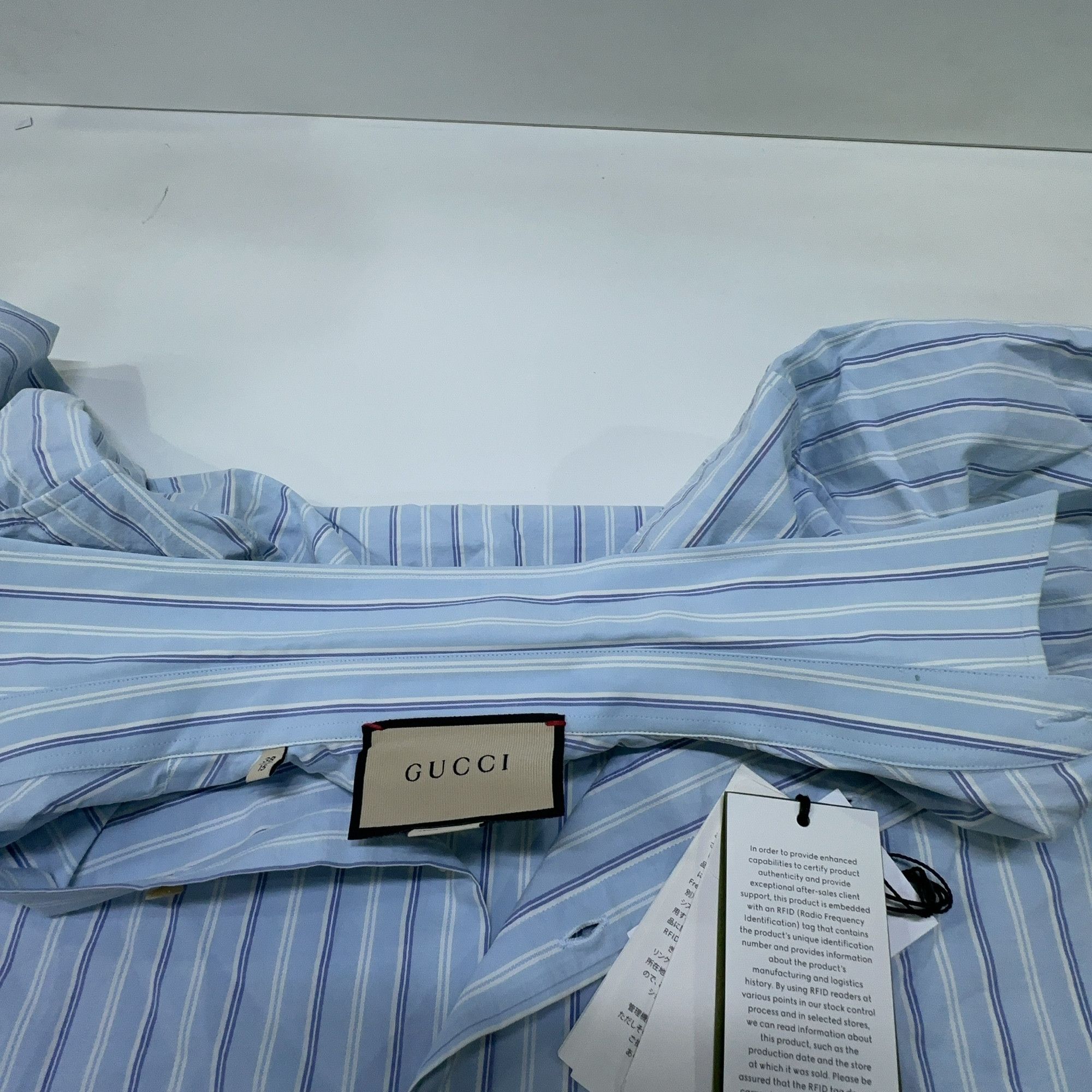 Gucci Gucci FW22 Striped Long Sleeve Button Up Shirt Size S Size US S / EU 44-46 / 1 - 8 Thumbnail