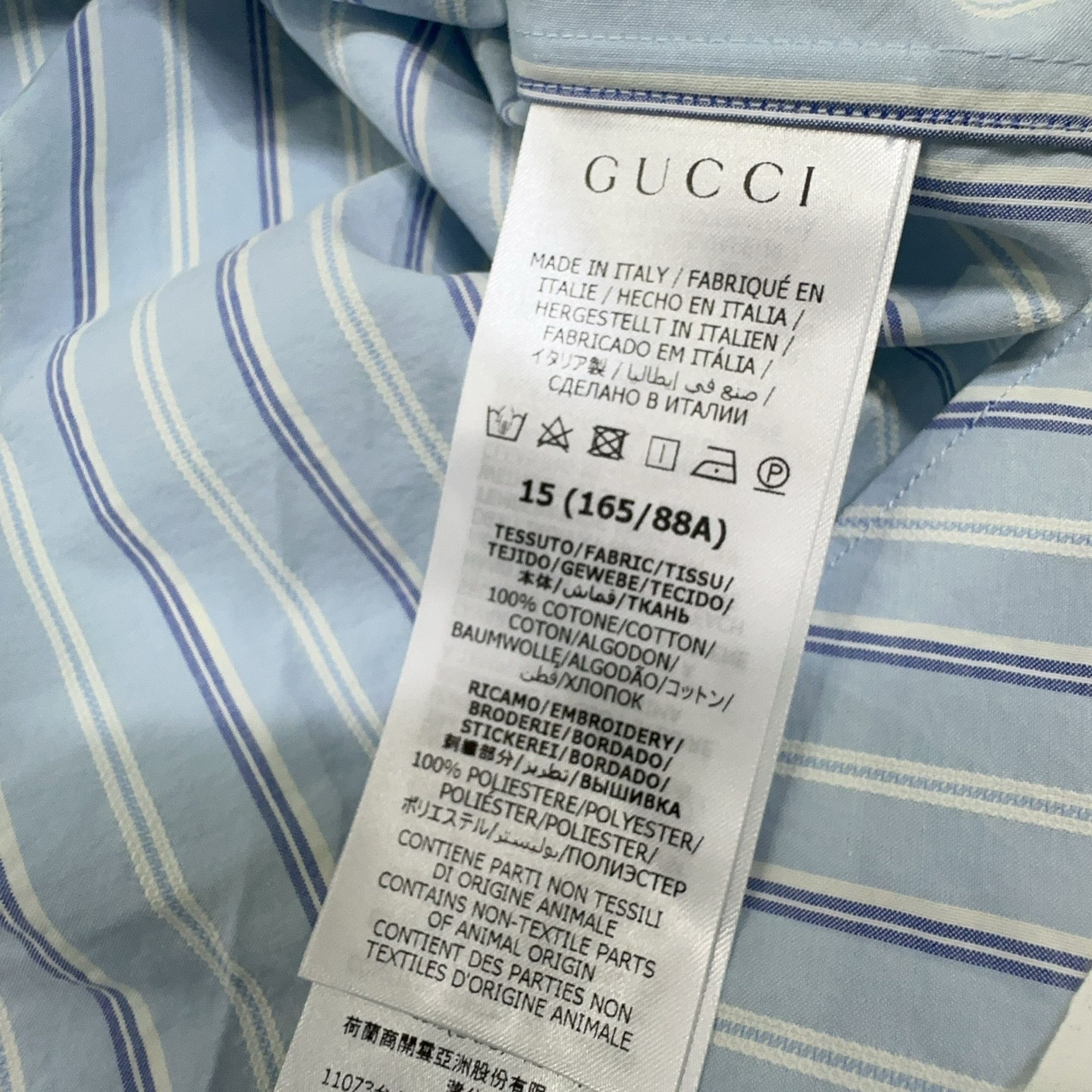 Gucci Gucci FW22 Striped Long Sleeve Button Up Shirt Size S Size US S / EU 44-46 / 1 - 6 Thumbnail