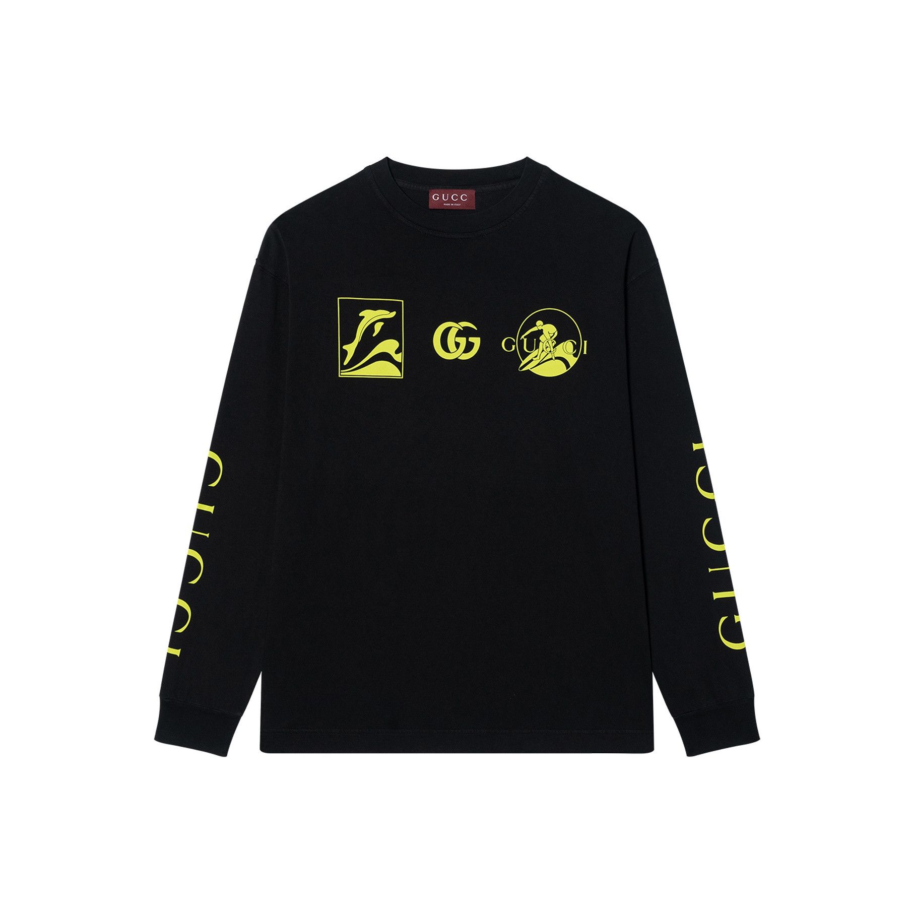 Gucci Gucci Logo Print Long Sleeve T-Shirt Size L Size US L / EU 52-54 / 3 - 2 Thumbnail
