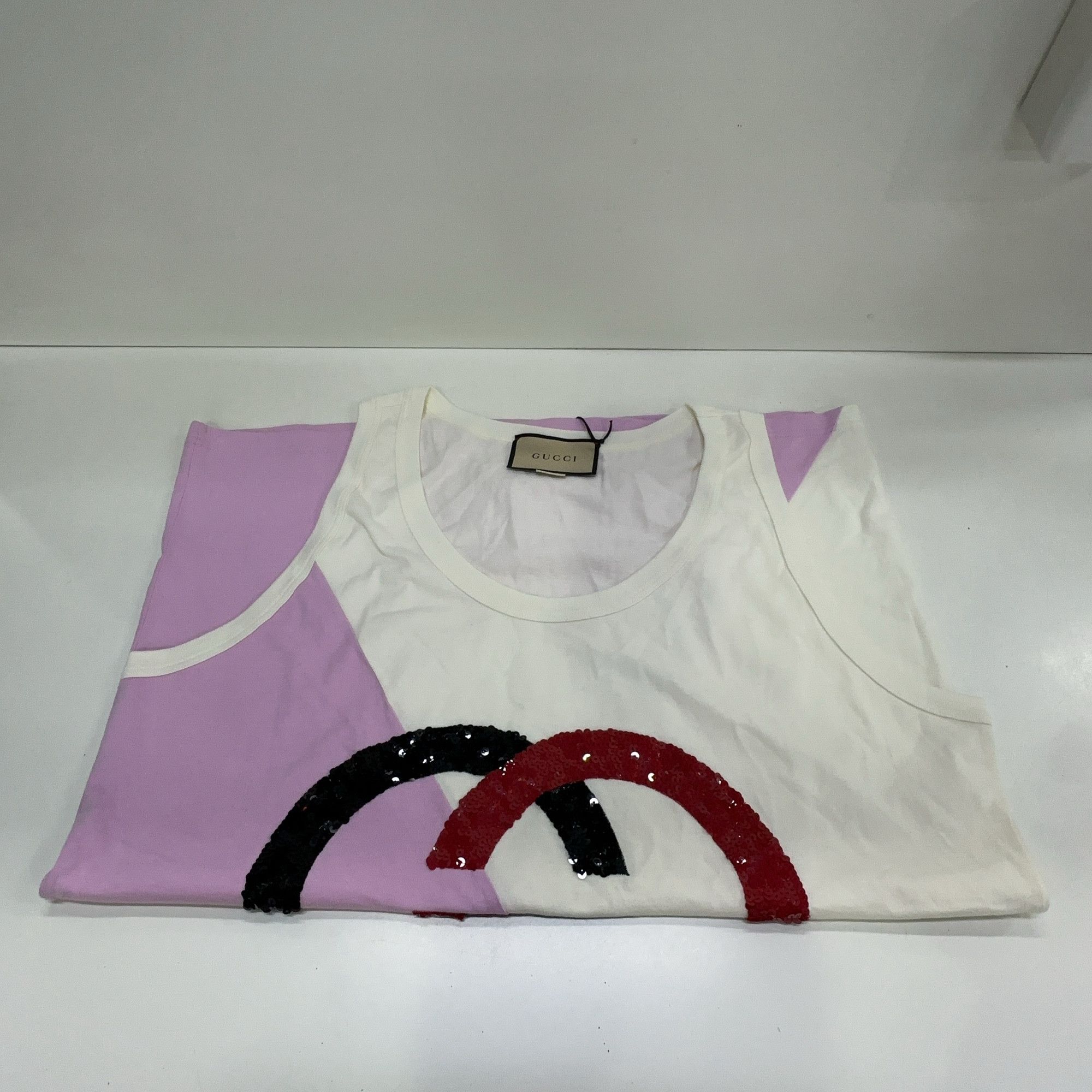 Gucci Gucci Sequined Logo Tank Top Size L Size L / US 10 / IT 46 - 9 Thumbnail