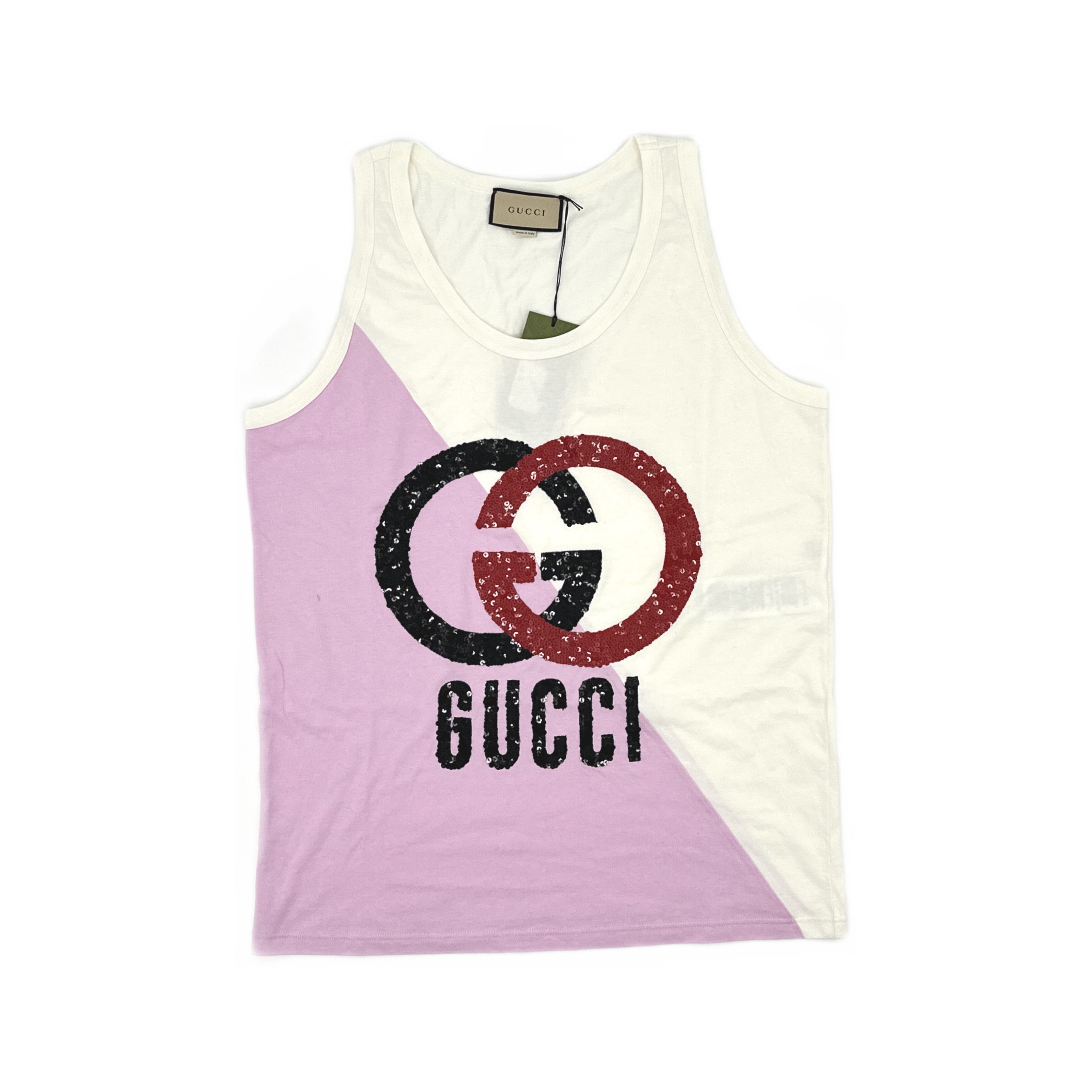 Gucci Gucci Sequined Logo Tank Top Size L Size L / US 10 / IT 46 - 2 Thumbnail