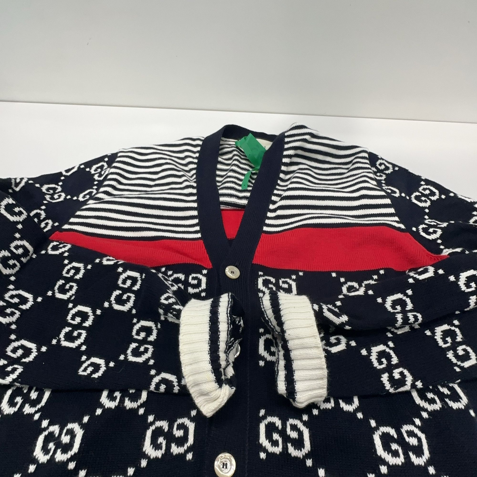 Gucci Gucci GG Logo Striped Knit Cardigan XXL Size US XXL / EU 58 / 5 - 8 Thumbnail