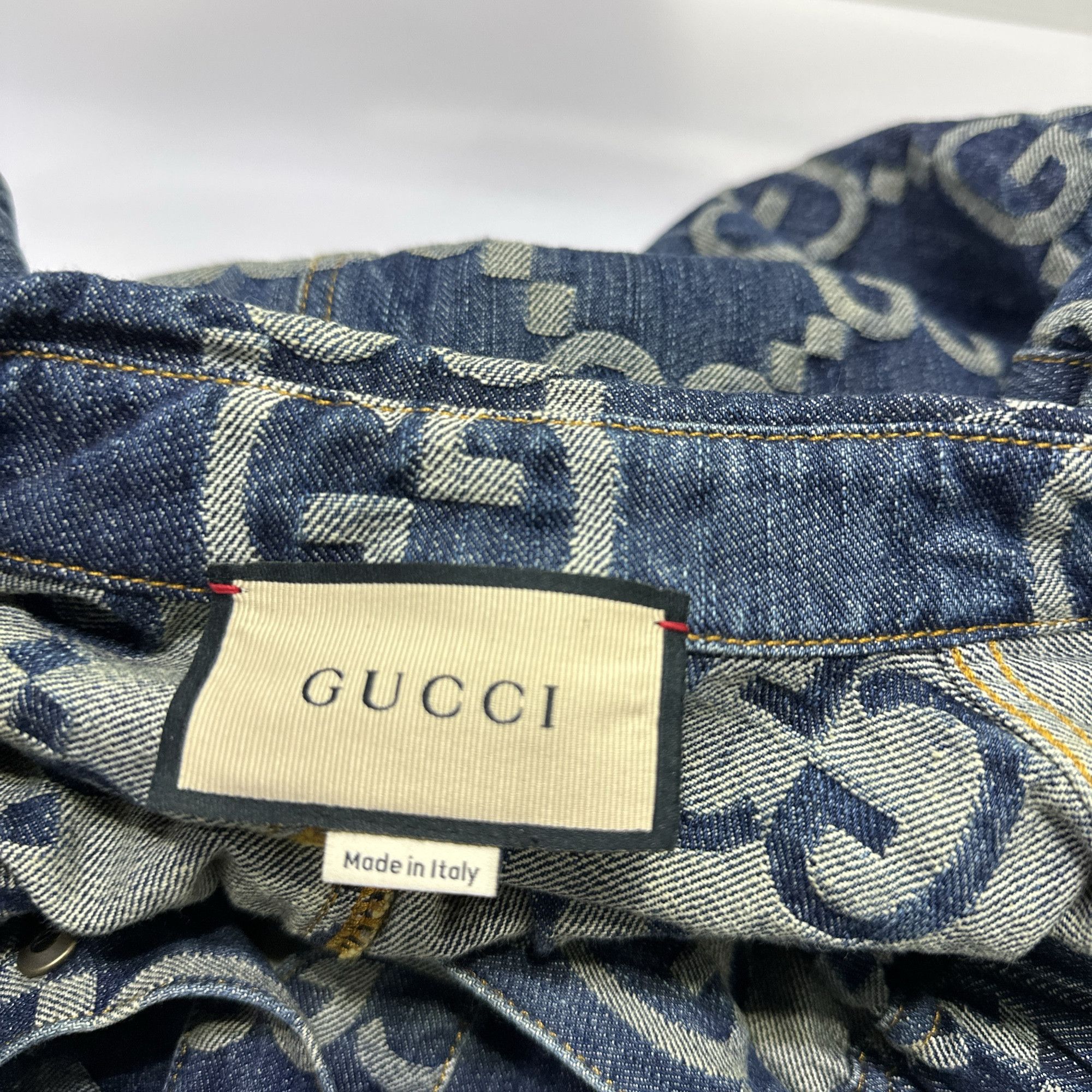 Gucci Gucci Macro GG Denim Jumpsuit IT 36 Size 25" / US 0 / IT 36 - 4 Thumbnail