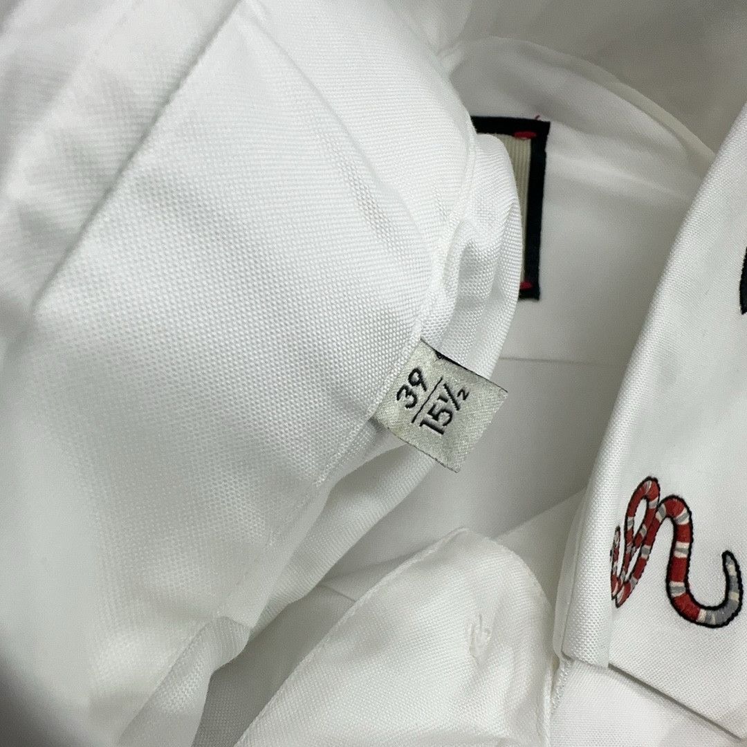 Gucci Gucci Embroidered Collar Cotton Shirt 15.5 Size US M / EU 48-50 / 2 - 6 Thumbnail