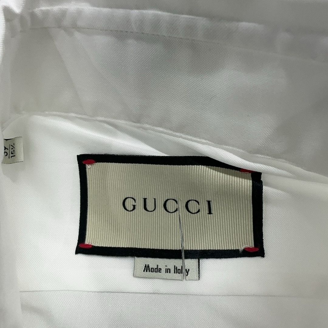 Gucci Gucci Embroidered Collar Cotton Shirt 15.5 Size US M / EU 48-50 / 2 - 5 Thumbnail