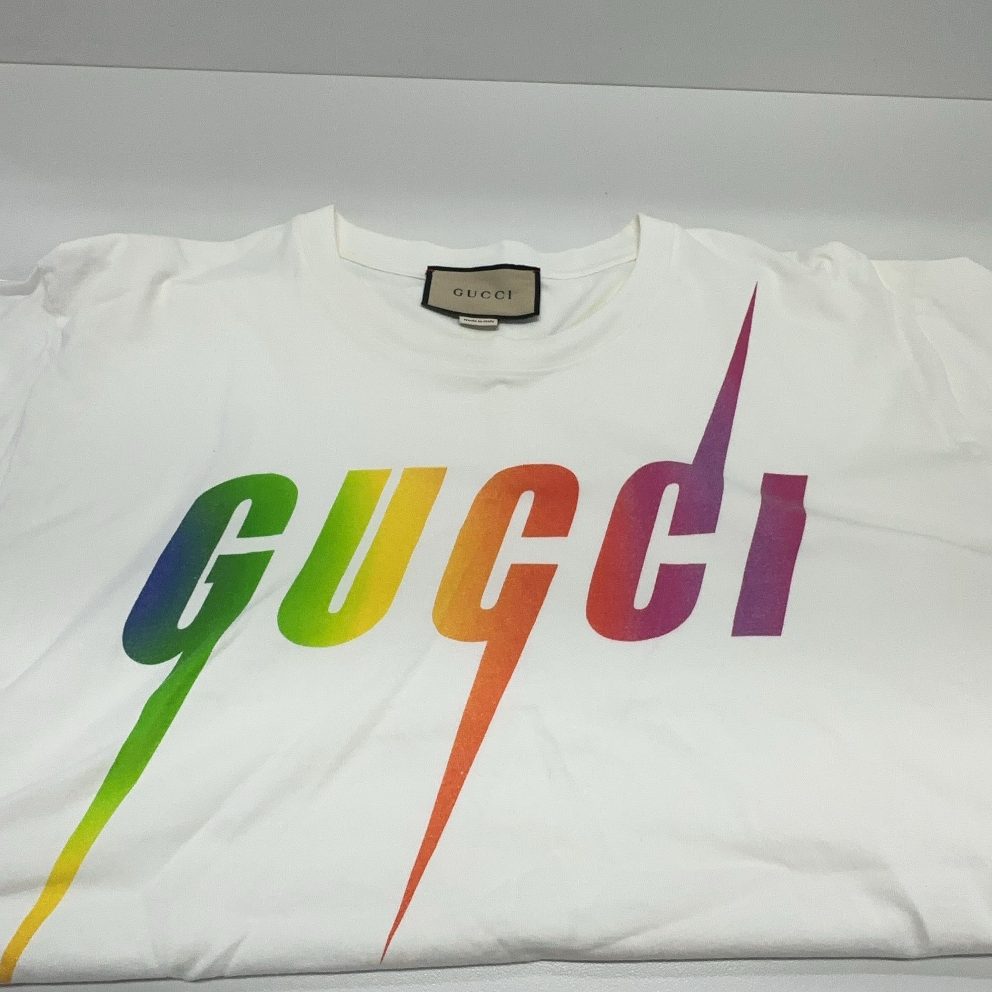 Gucci Gucci Rainbow Blade Logo T-Shirt XL Size US XL / EU 56 / 4 - 8 Thumbnail