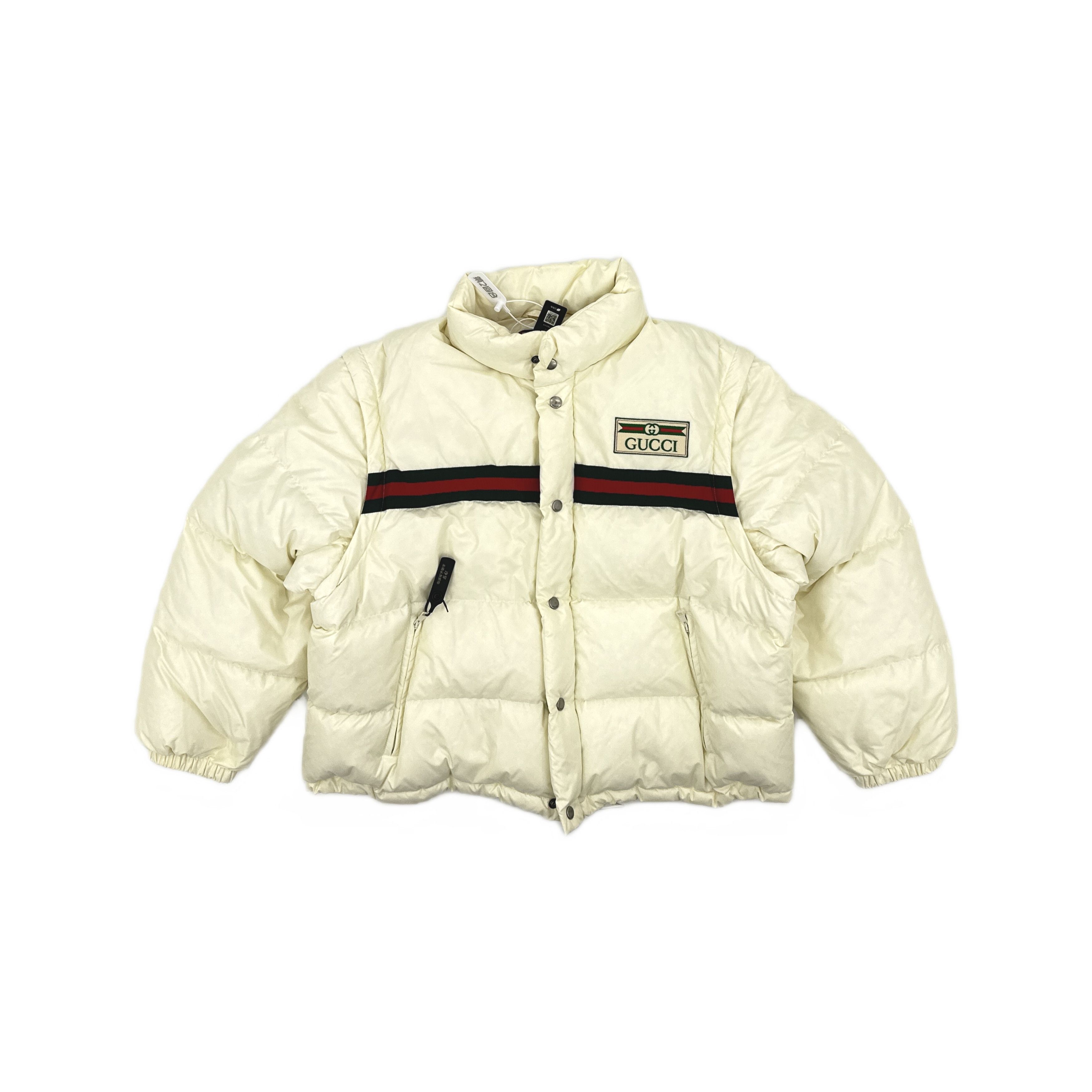 Gucci Gucci Logo Stripe Detachable Sleeve Puffer Jacket IT 46 Size L / US 10 / IT 46 - 2 Thumbnail