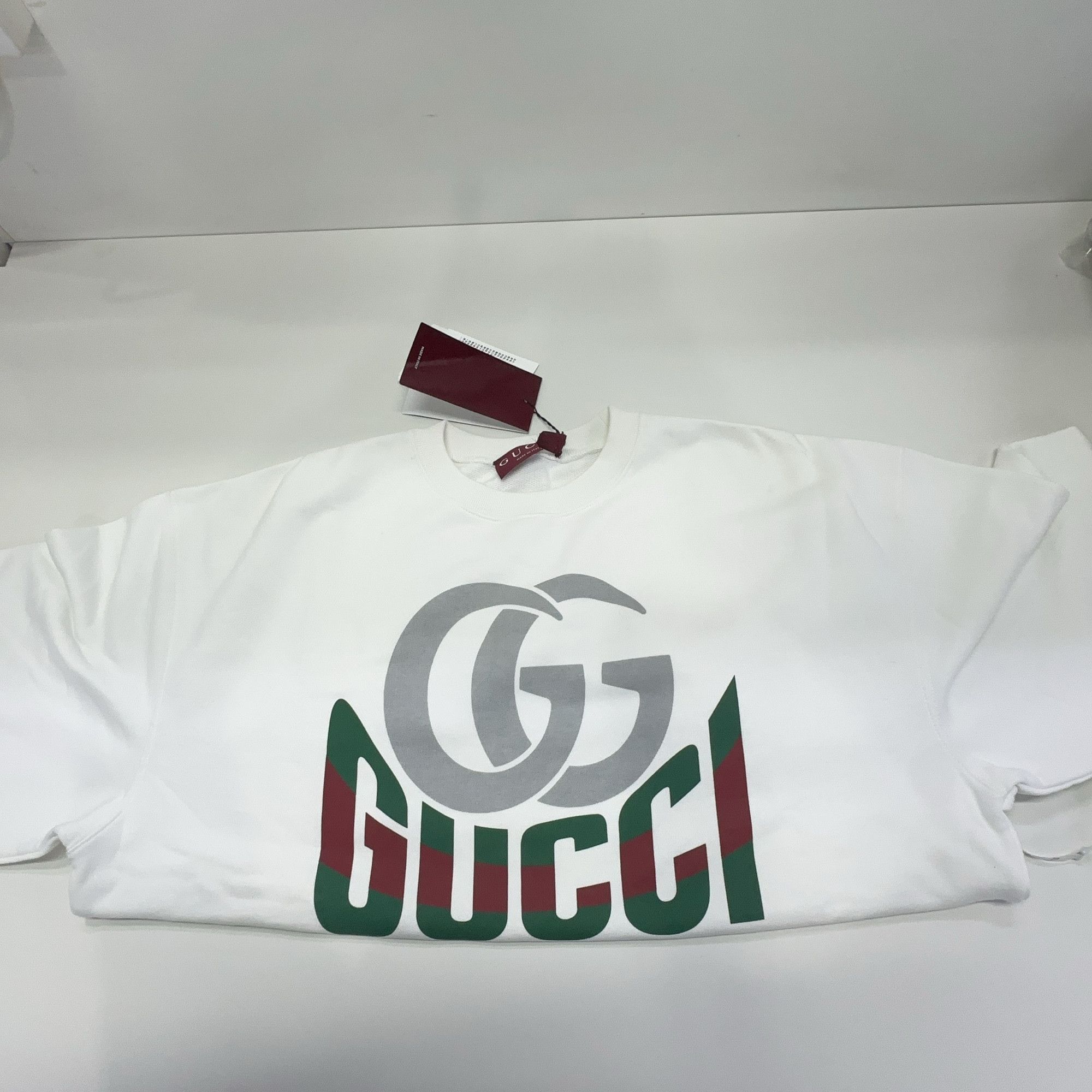 Gucci Gucci Graphic Logo Sweatshirt White Size S Size US S / EU 44-46 / 1 - 9 Thumbnail