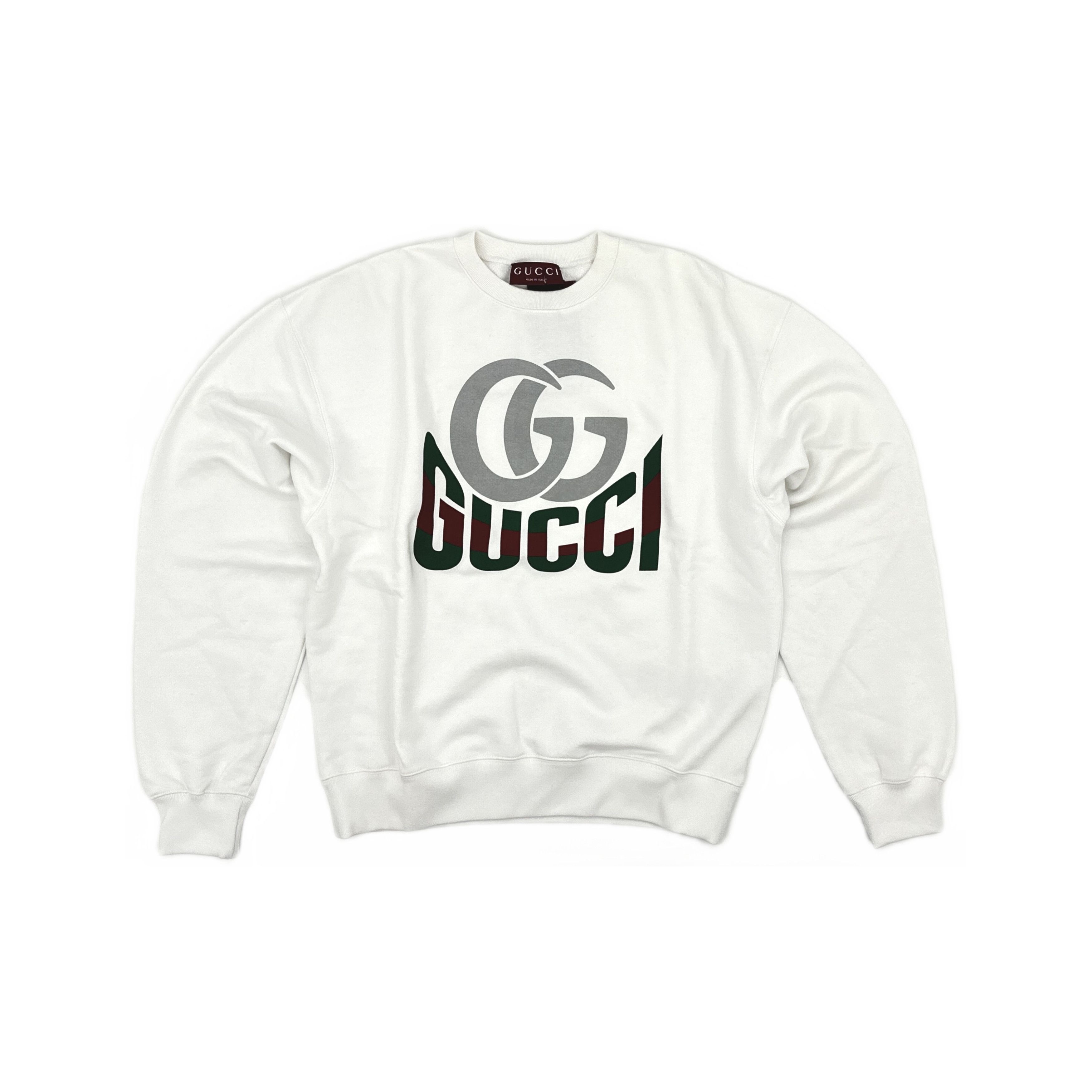Gucci Gucci Graphic Logo Sweatshirt White Size S Size US S / EU 44-46 / 1 - 2 Thumbnail