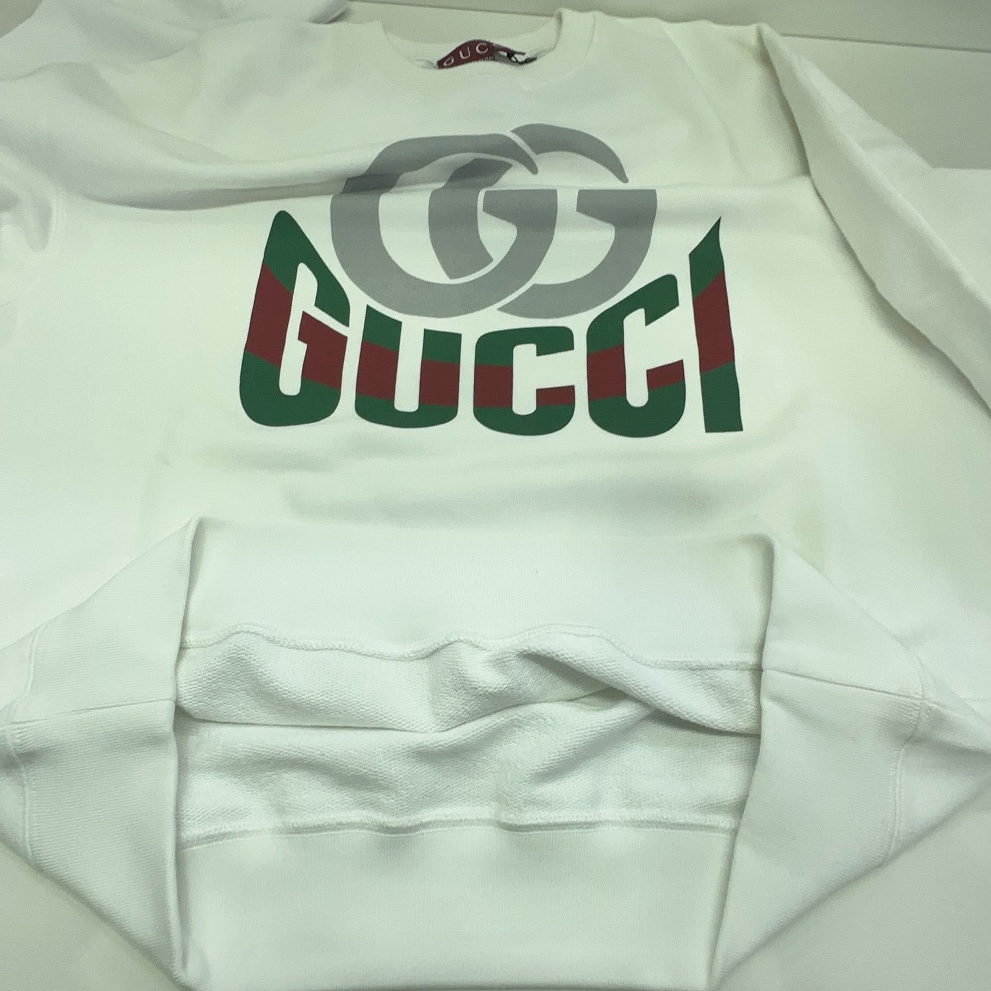 Gucci Gucci Graphic Logo Sweatshirt White Size S Size US S / EU 44-46 / 1 - 12 Thumbnail