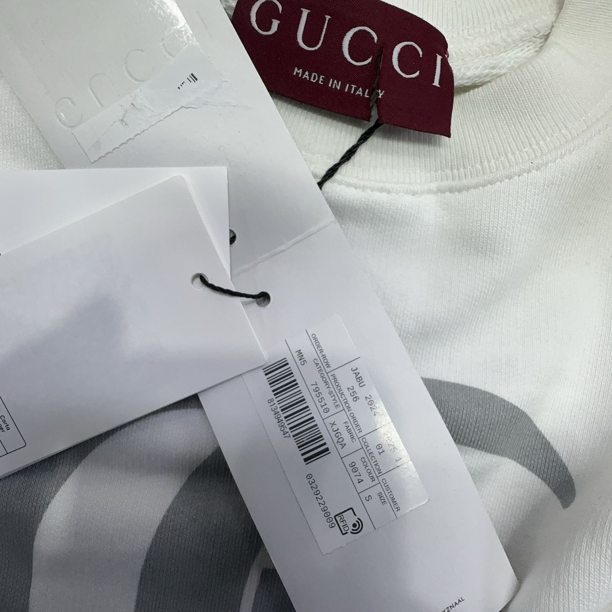 Gucci Gucci Graphic Logo Sweatshirt White Size S Size US S / EU 44-46 / 1 - 8 Thumbnail