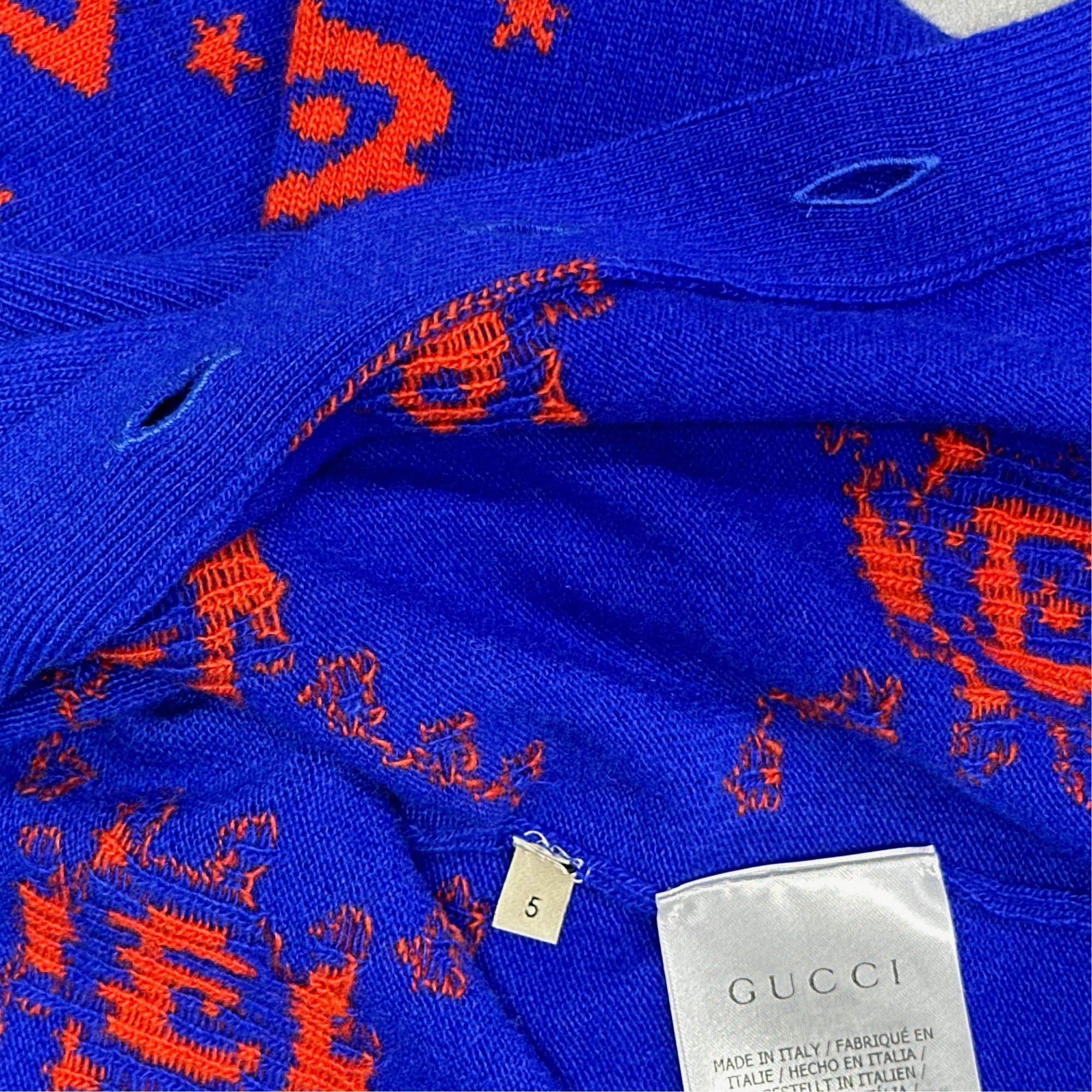 Gucci Gucci Logo Intarsia Wool Cardigan Size 5 Size US XXS / EU 40 - 4 Thumbnail