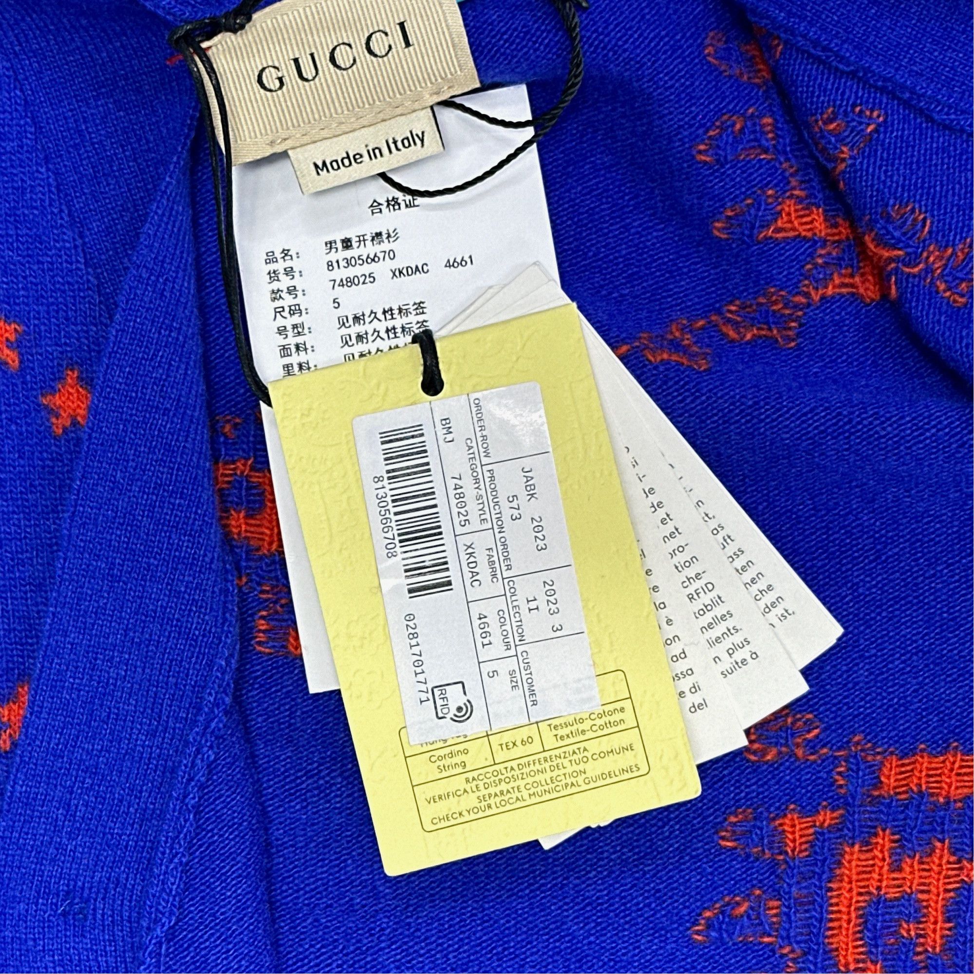 Gucci Gucci Logo Intarsia Wool Cardigan Size 5 Size US XXS / EU 40 - 6 Thumbnail