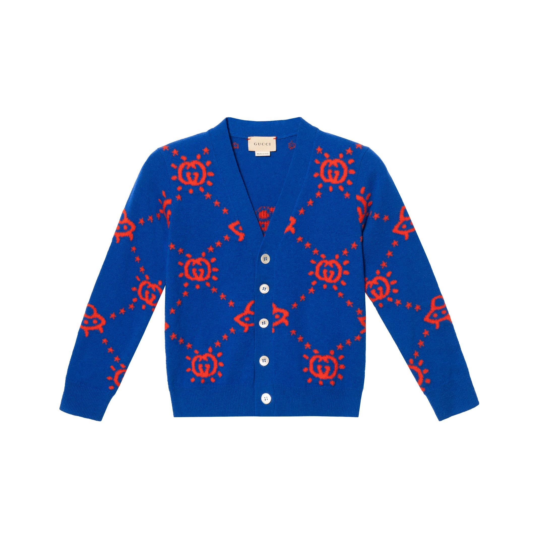 Gucci Gucci Logo Intarsia Wool Cardigan Size 5 Size US XXS / EU 40 - 2 Thumbnail