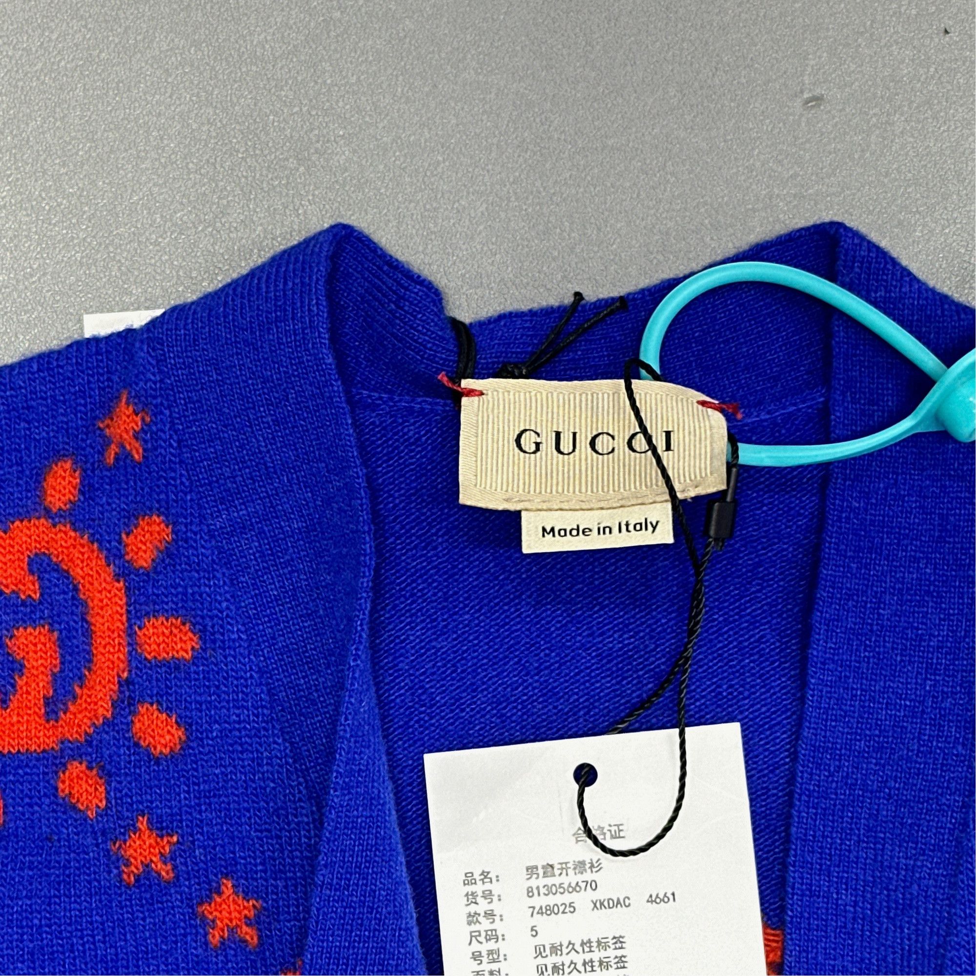 Gucci Gucci Logo Intarsia Wool Cardigan Size 5 Size US XXS / EU 40 - 3 Thumbnail