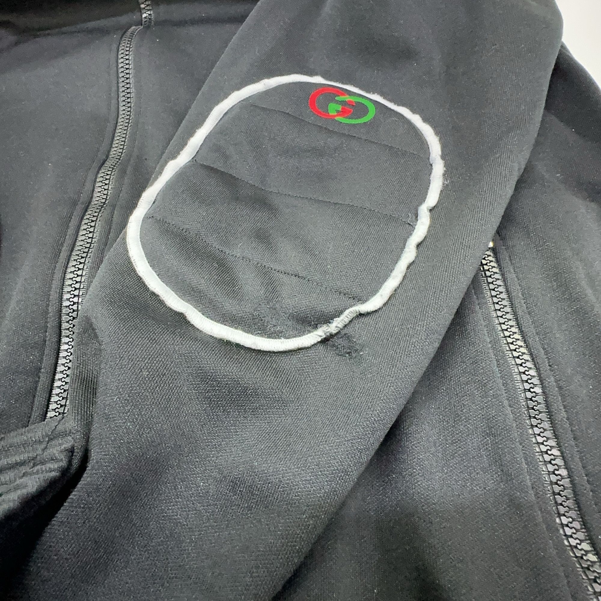 Gucci Gucci Interlocking G Elbow Patch Zip Hoodie M Size US M / EU 48-50 / 2 - 7 Thumbnail