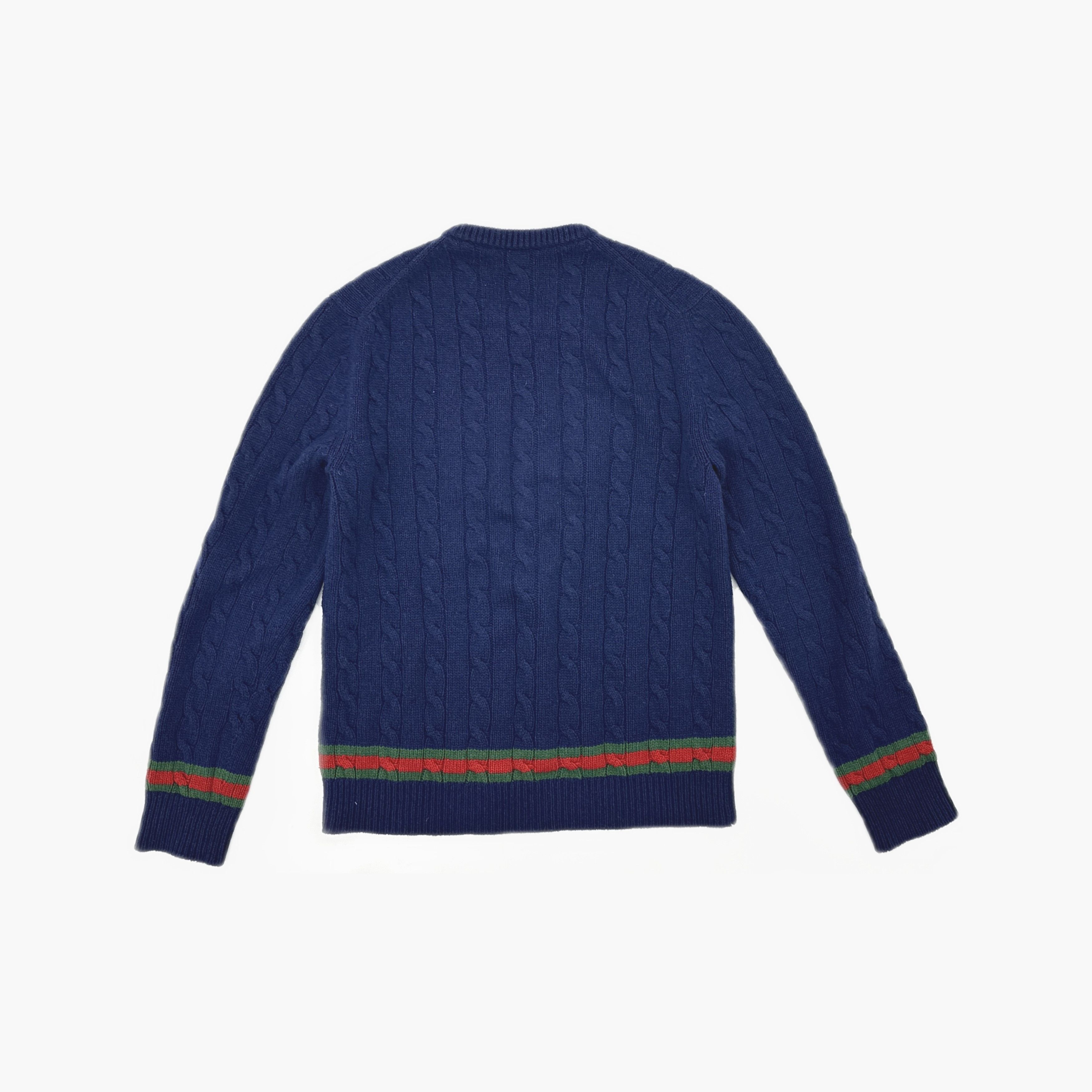Gucci Gucci Web Cable Knit Cashmere Sweater XL Size US XL / EU 56 / 4 - 3 Thumbnail