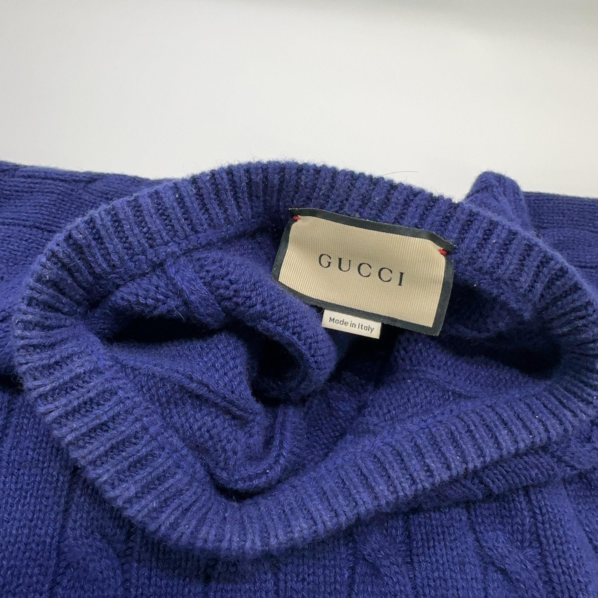 Gucci Gucci Web Cable Knit Cashmere Sweater XL Size US XL / EU 56 / 4 - 7 Thumbnail