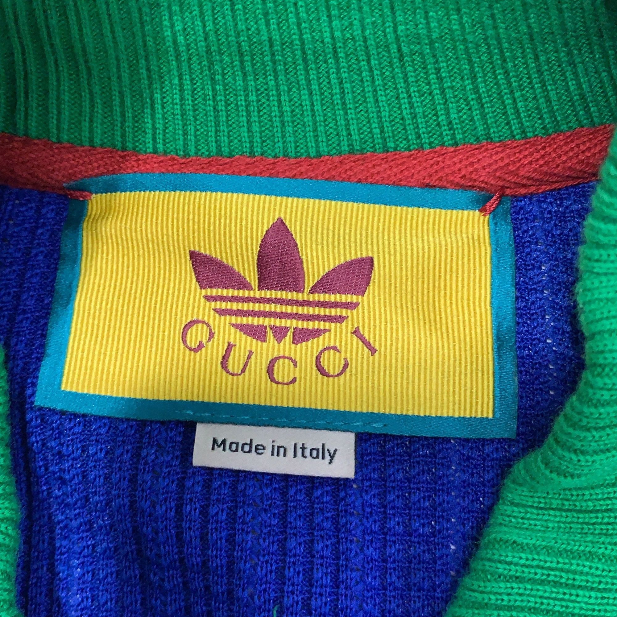 Adidas × Gucci Gucci x Adidas Logo Embroidery Polo Shirt Blue S Size US S / EU 44-46 / 1 - 4 Thumbnail