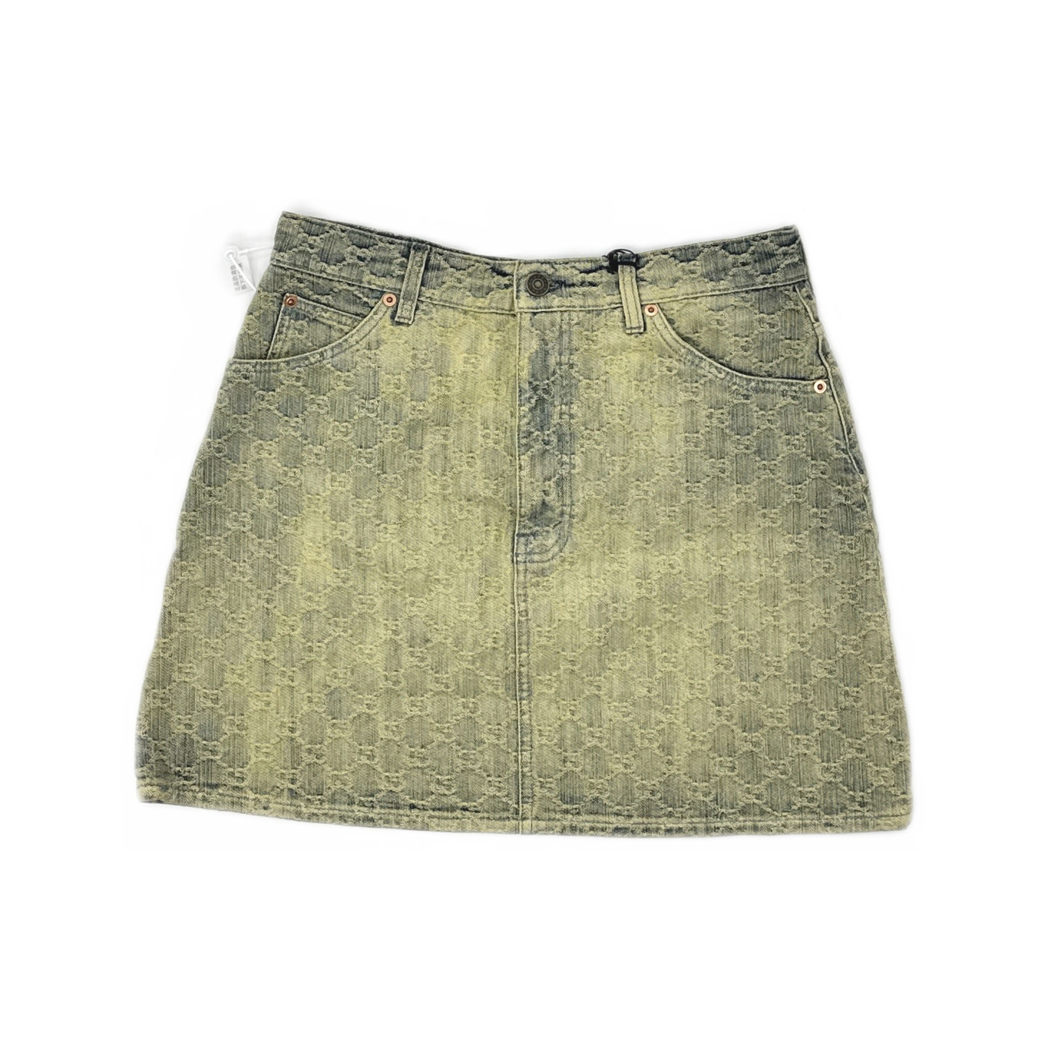 Gucci Gucci GG Monogram Denim Mini Skirt Size 42 Size 28" / US 6 / IT 42 - 2 Thumbnail