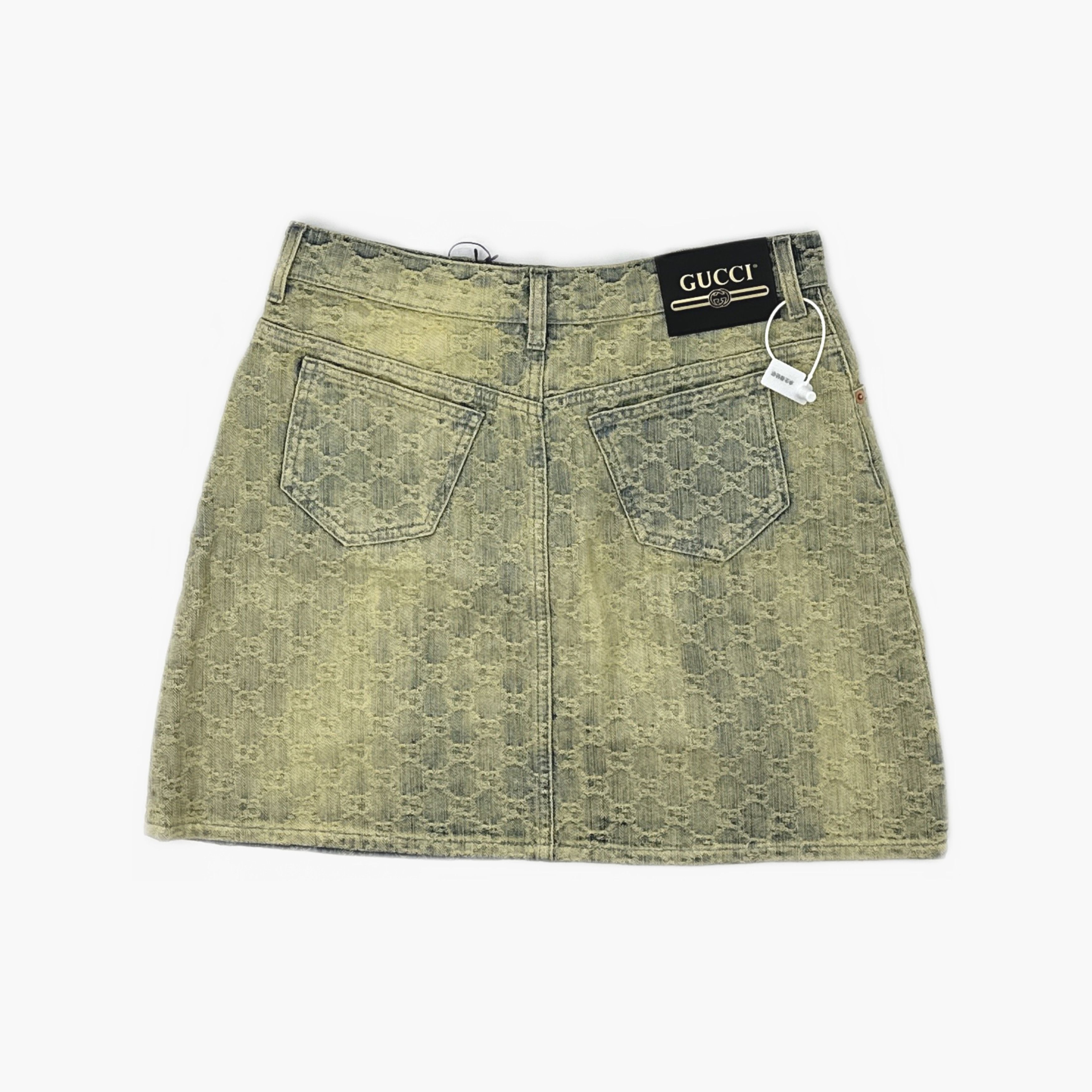 Gucci Gucci GG Monogram Denim Mini Skirt Size 42 Size 28" / US 6 / IT 42 - 3 Thumbnail