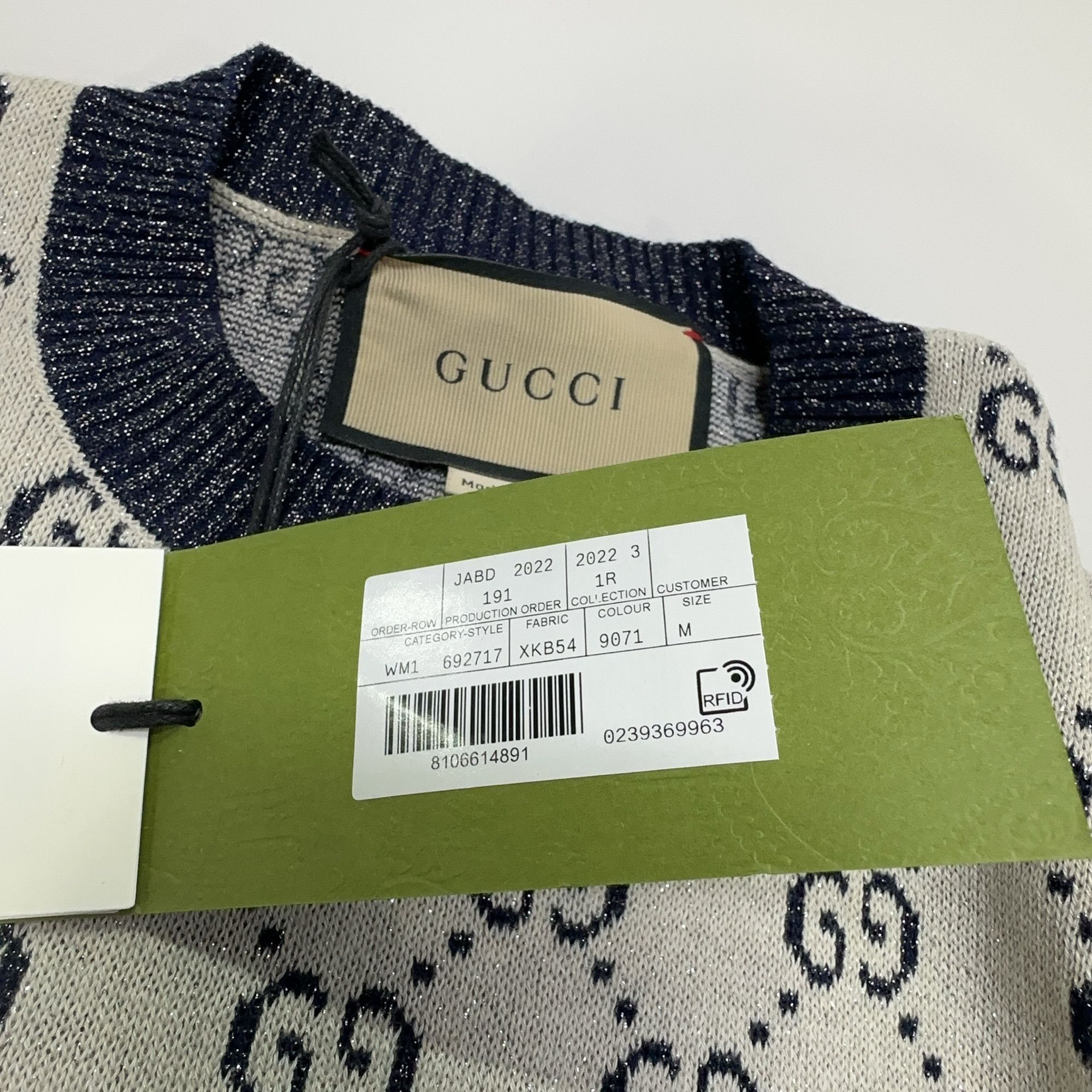 Gucci Gucci Aria GG Logo Lamé Knit Top Size M Size M / US 6-8 / IT 42-44 - 6 Thumbnail