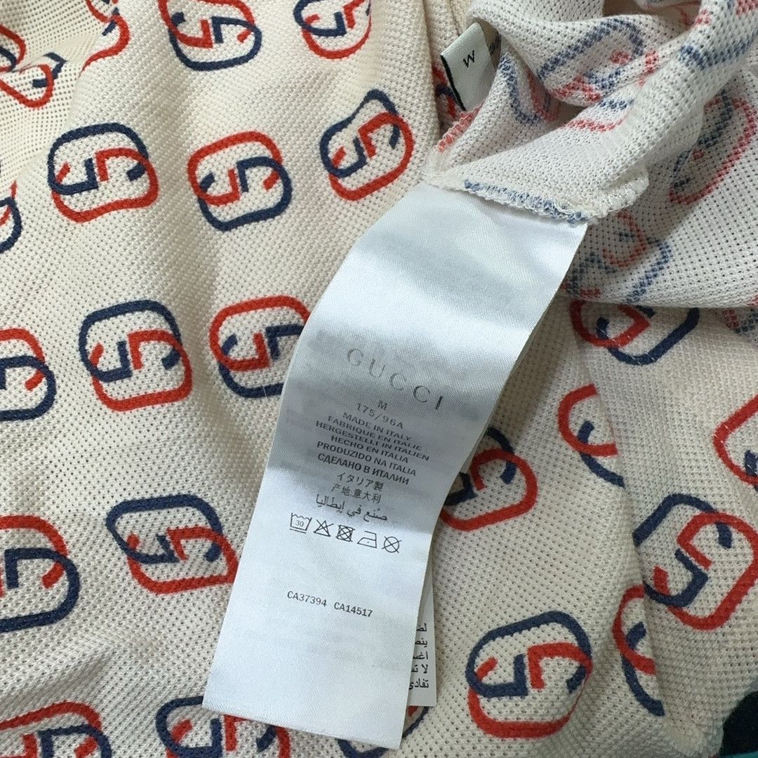 Gucci Gucci Logo Print Polo Shirt Size M Size US M / EU 48-50 / 2 - 5 Thumbnail
