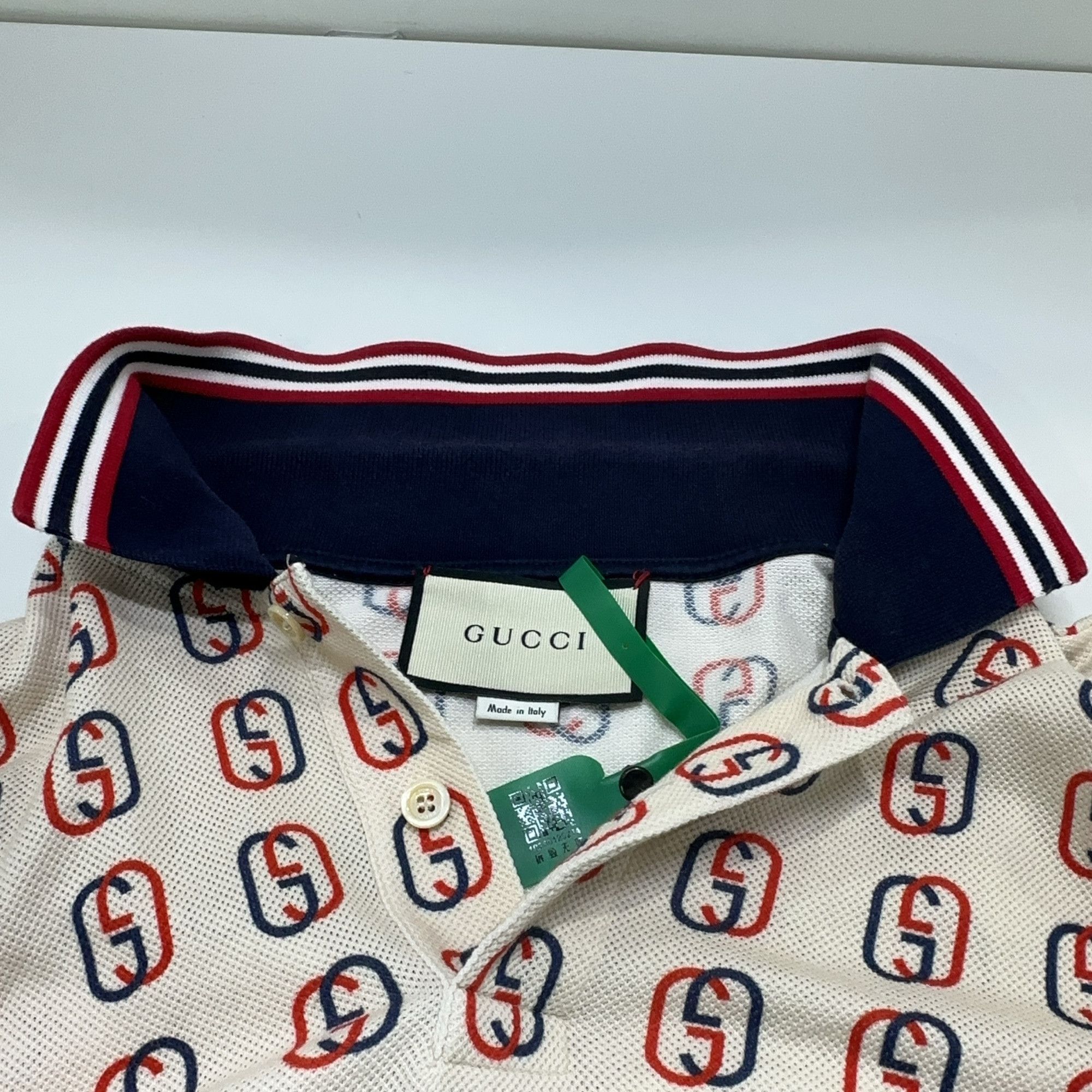 Gucci Gucci Logo Print Polo Shirt Size M Size US M / EU 48-50 / 2 - 6 Thumbnail