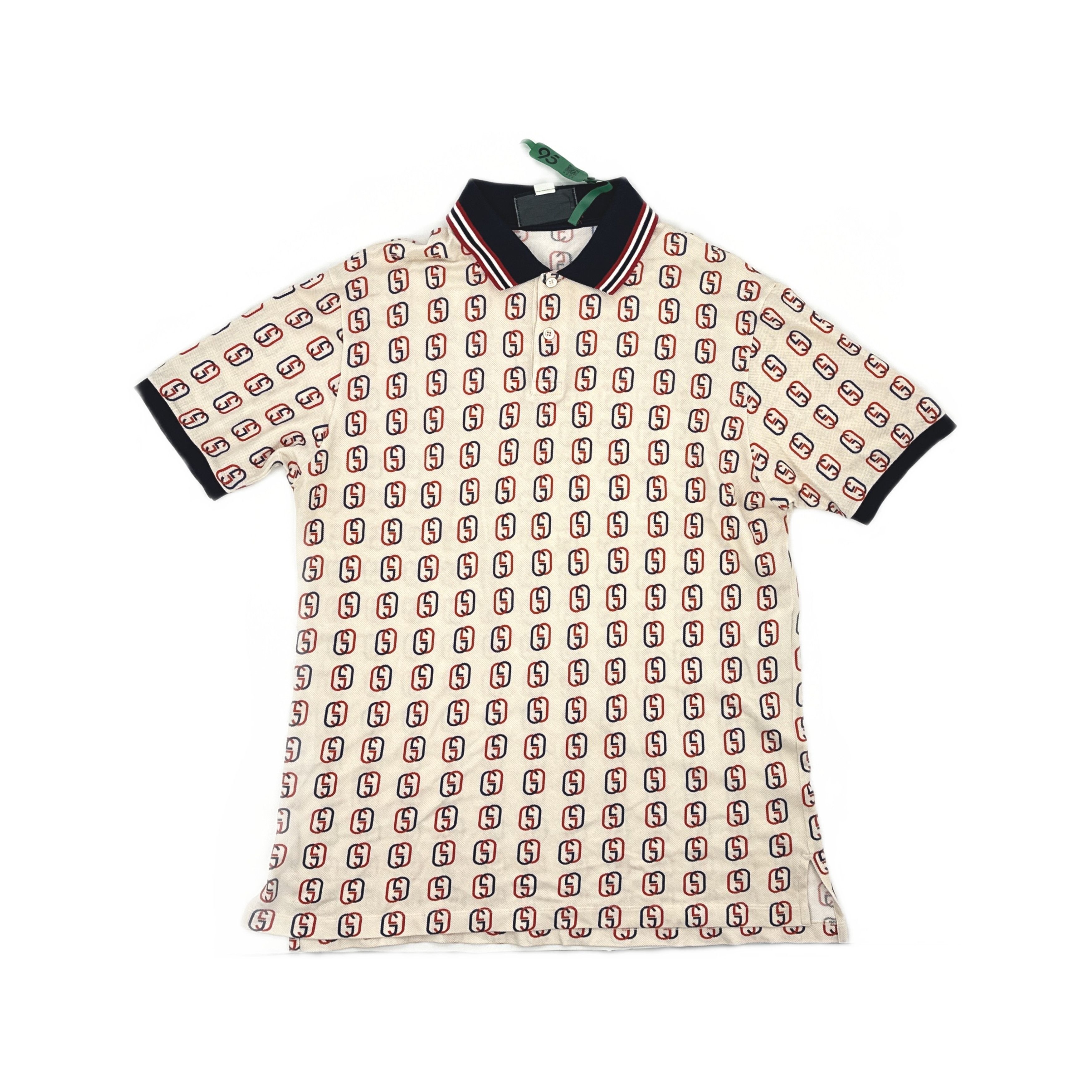 Gucci Gucci Logo Print Polo Shirt Size M Size US M / EU 48-50 / 2 - 2 Thumbnail