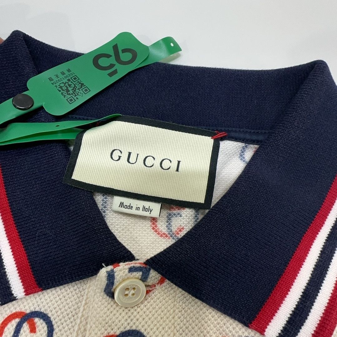 Gucci Gucci Logo Print Polo Shirt Size M Size US M / EU 48-50 / 2 - 4 Thumbnail