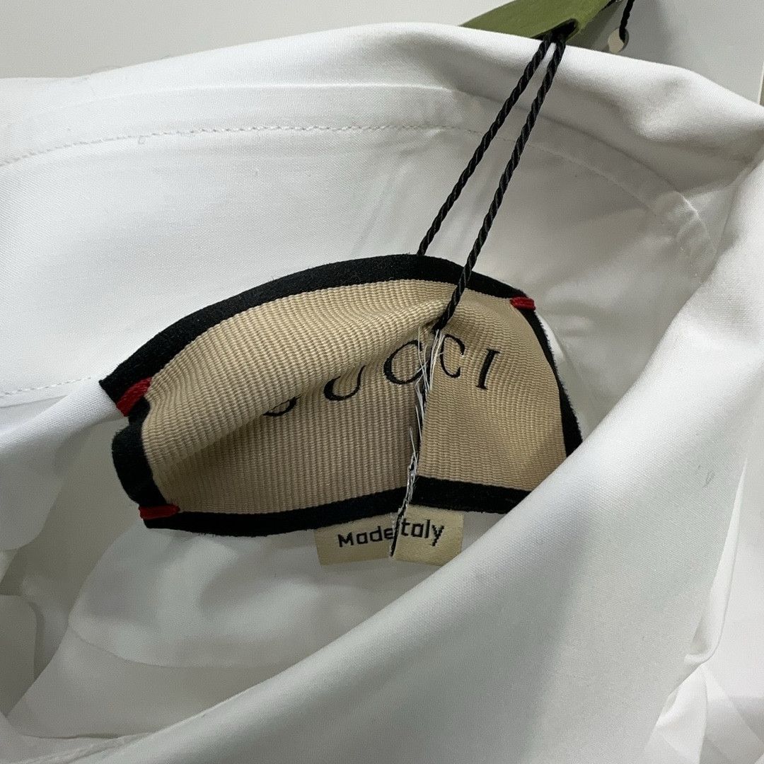Gucci Gucci White Cotton Long Sleeve Button Up Shirt 36 Size US S / EU 44-46 / 1 - 7 Thumbnail