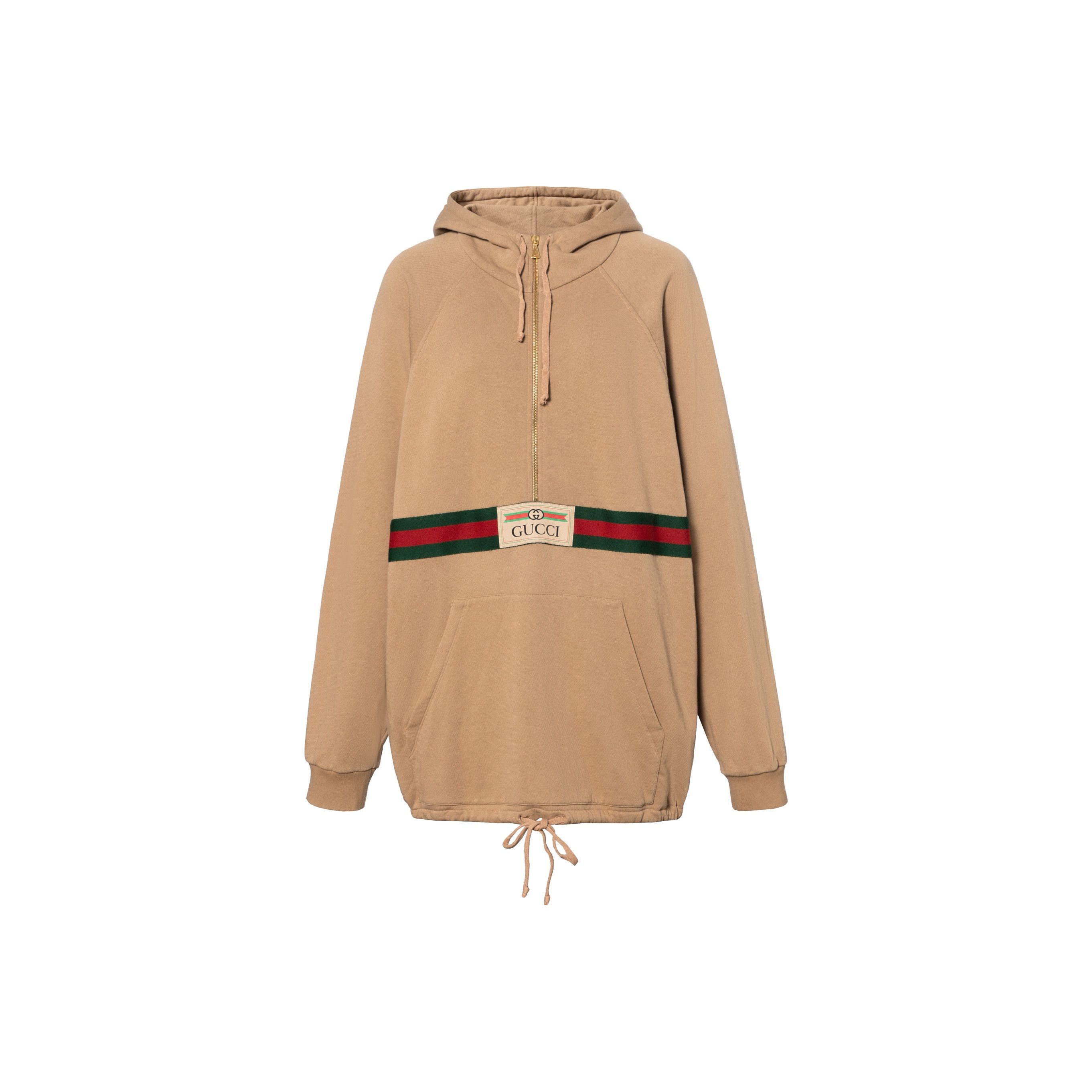 Gucci Gucci Half-Zip Web Detail Hoodie Size M Size M / US 6-8 / IT 42-44 - 2 Thumbnail