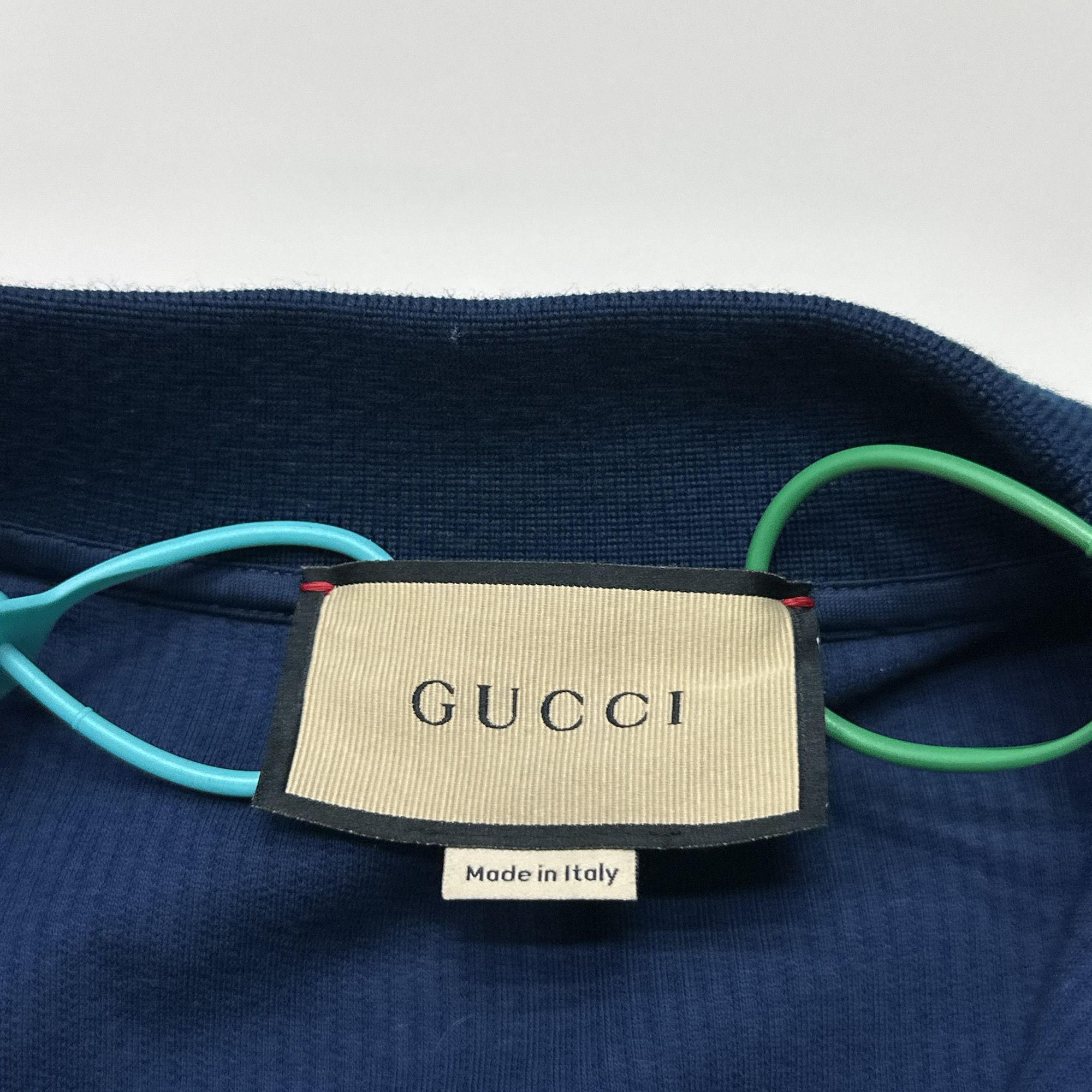 Gucci Gucci Logo Embroidery Stripe Trim Polo Size L Size US L / EU 52-54 / 3 - 4 Thumbnail