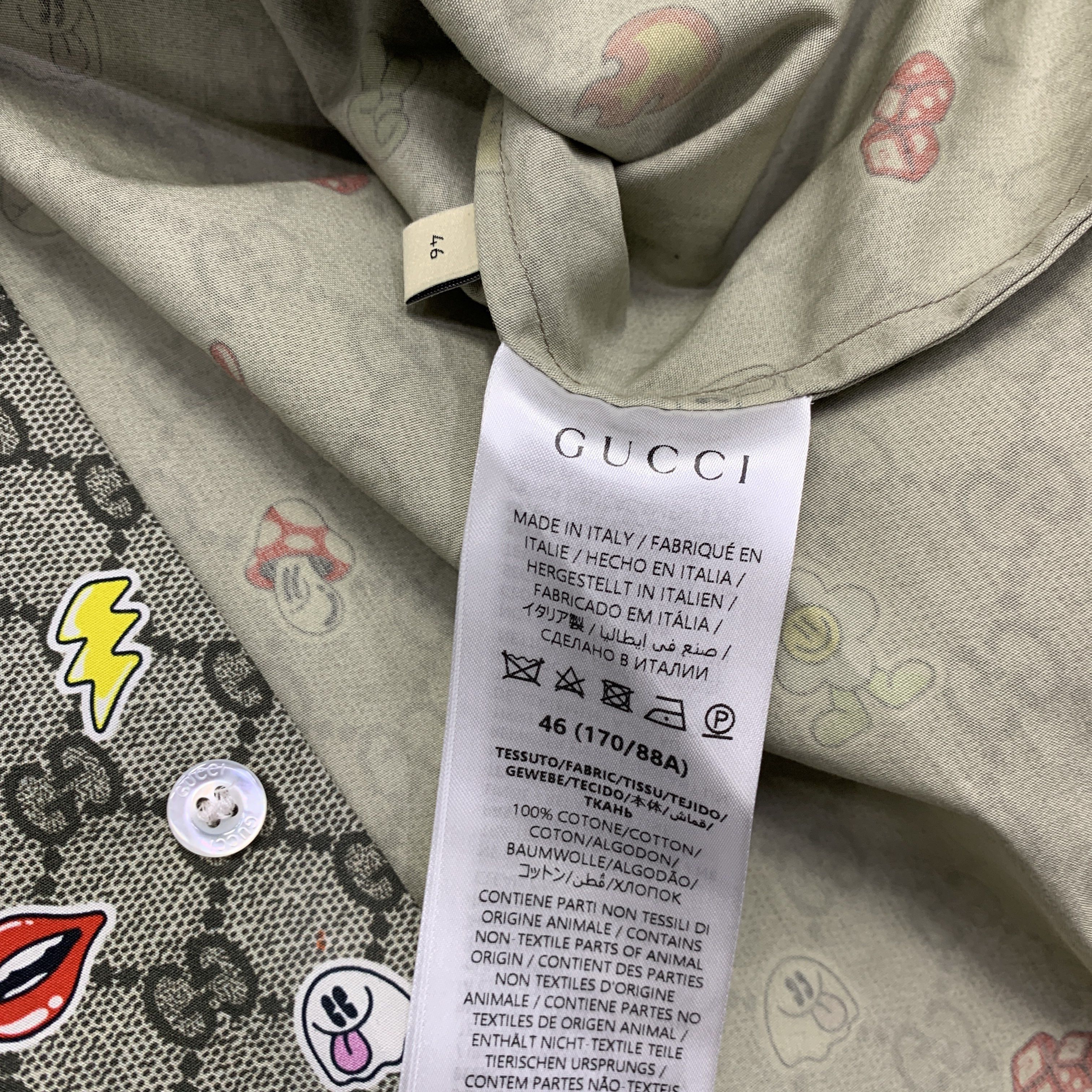 Gucci Gucci SS24 GG Supreme Cartoon Print Shirt 46 Size US S / EU 44-46 / 1 - 5 Thumbnail