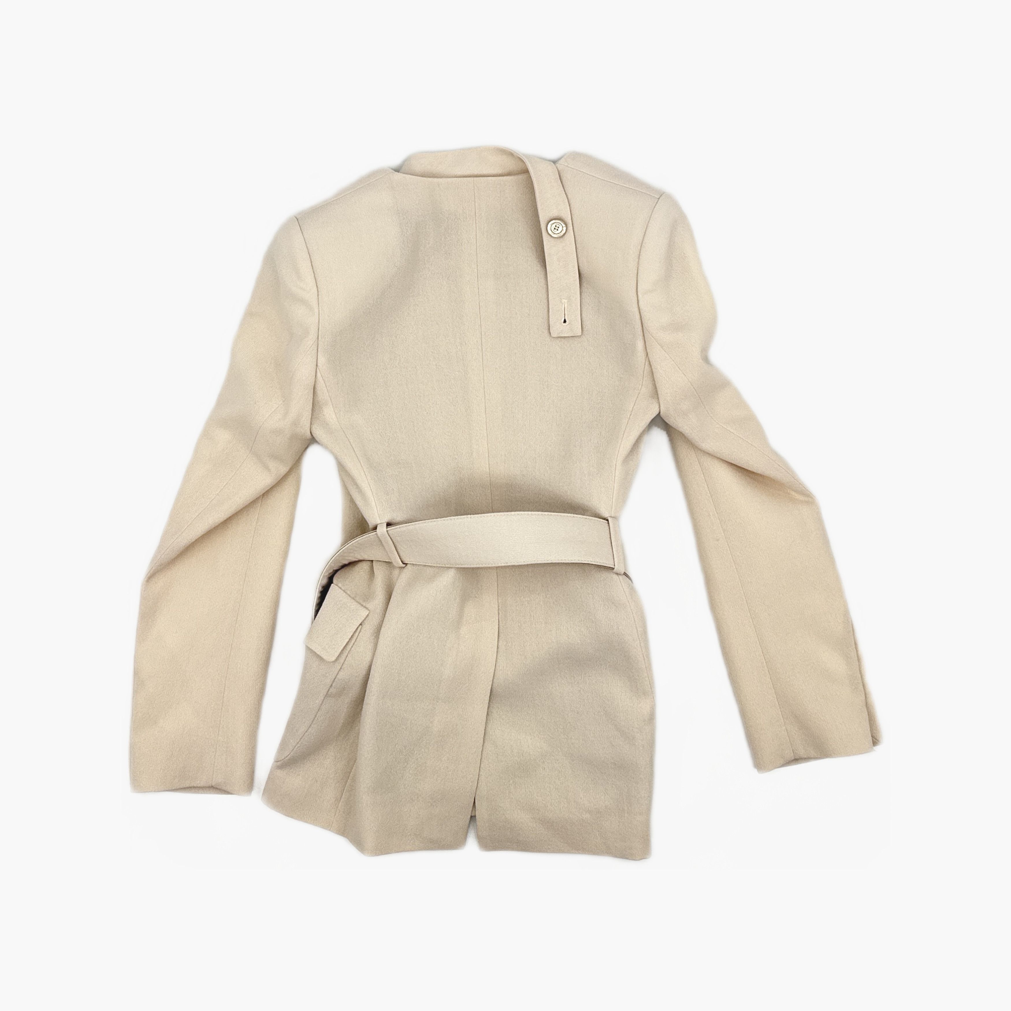 Gucci Gucci Ivory Wool Belted Jacket IT 40 Size S / US 4 / IT 40 - 3 Thumbnail