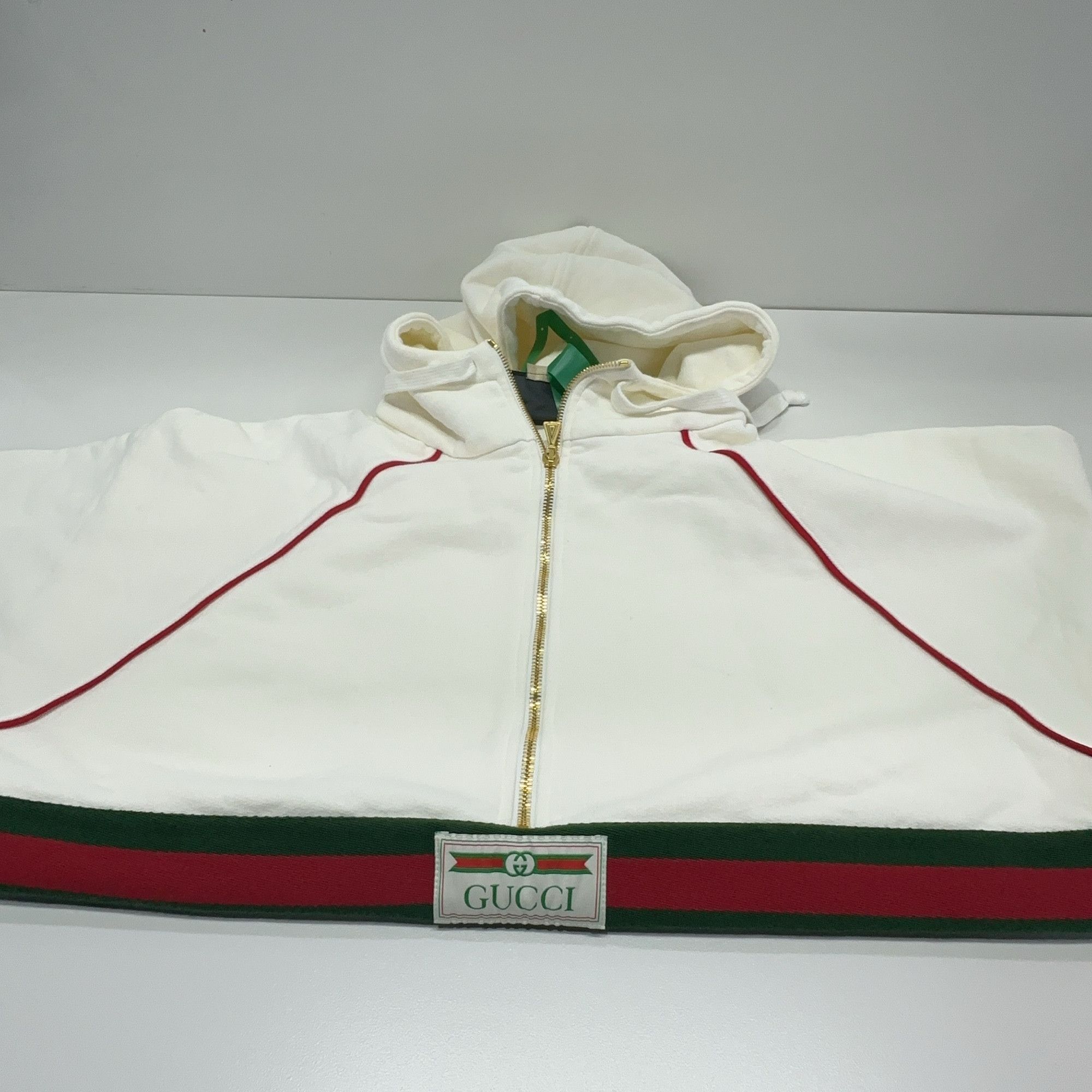 Gucci Gucci Web Stripe Half Zip Hoodie Size M Size US M / EU 48-50 / 2 - 9 Thumbnail