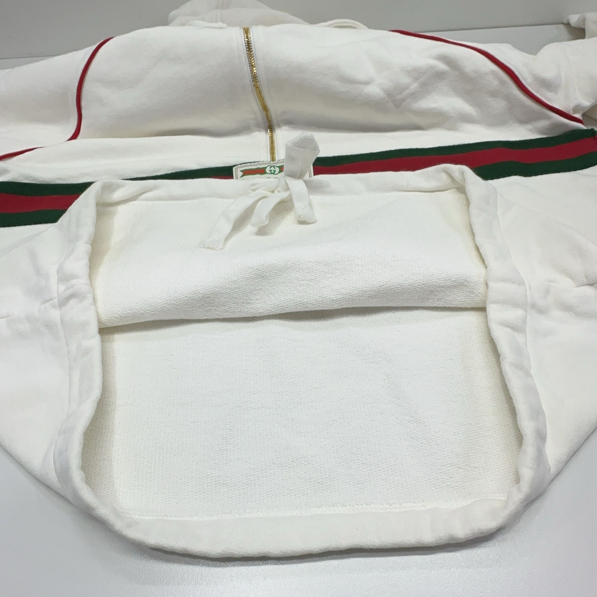 Gucci Gucci Web Stripe Half Zip Hoodie Size M Size US M / EU 48-50 / 2 - 11 Thumbnail