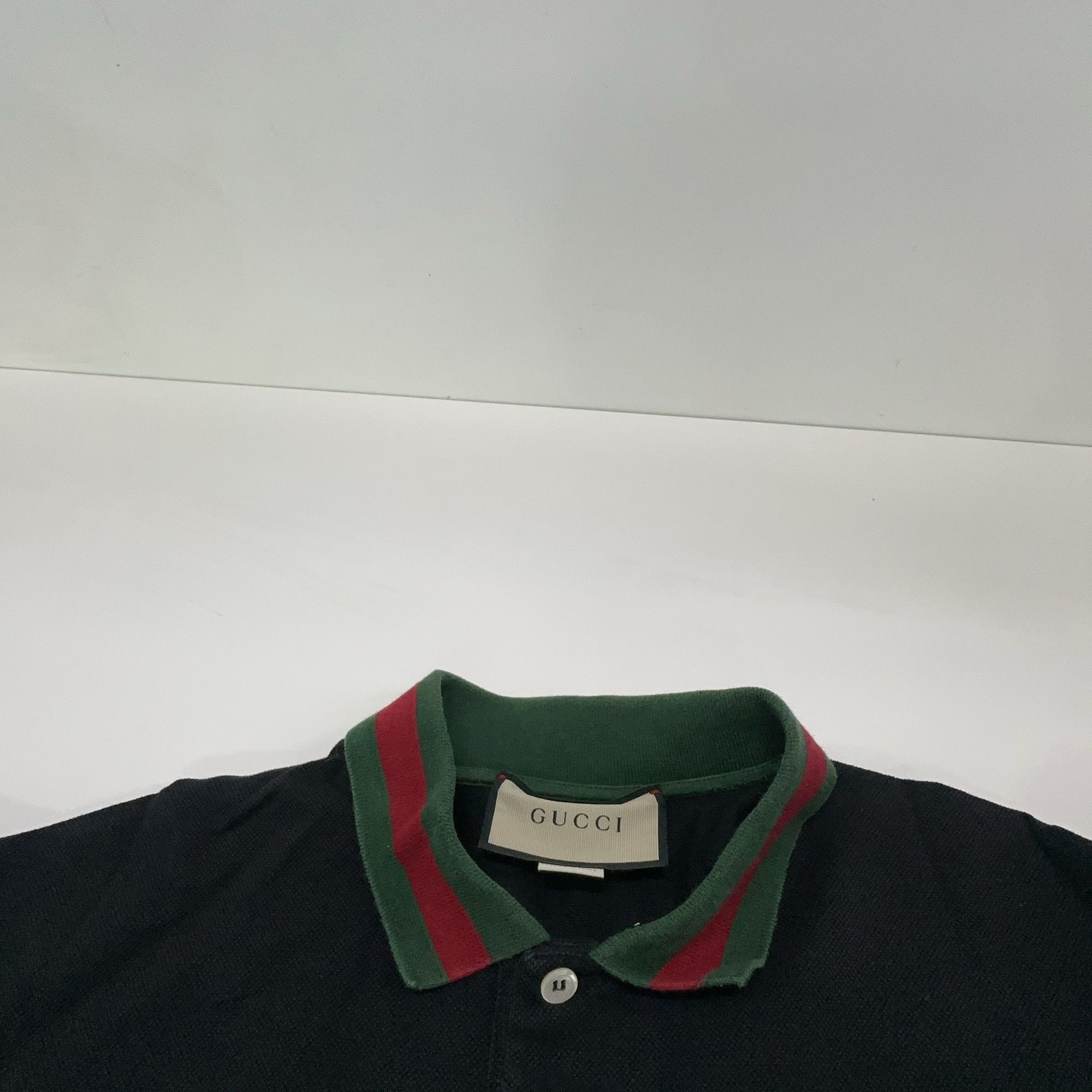 Gucci Gucci Web Stripe Collar Polo Shirt Size XXL Size US XXL / EU 58 / 5 - 7 Thumbnail