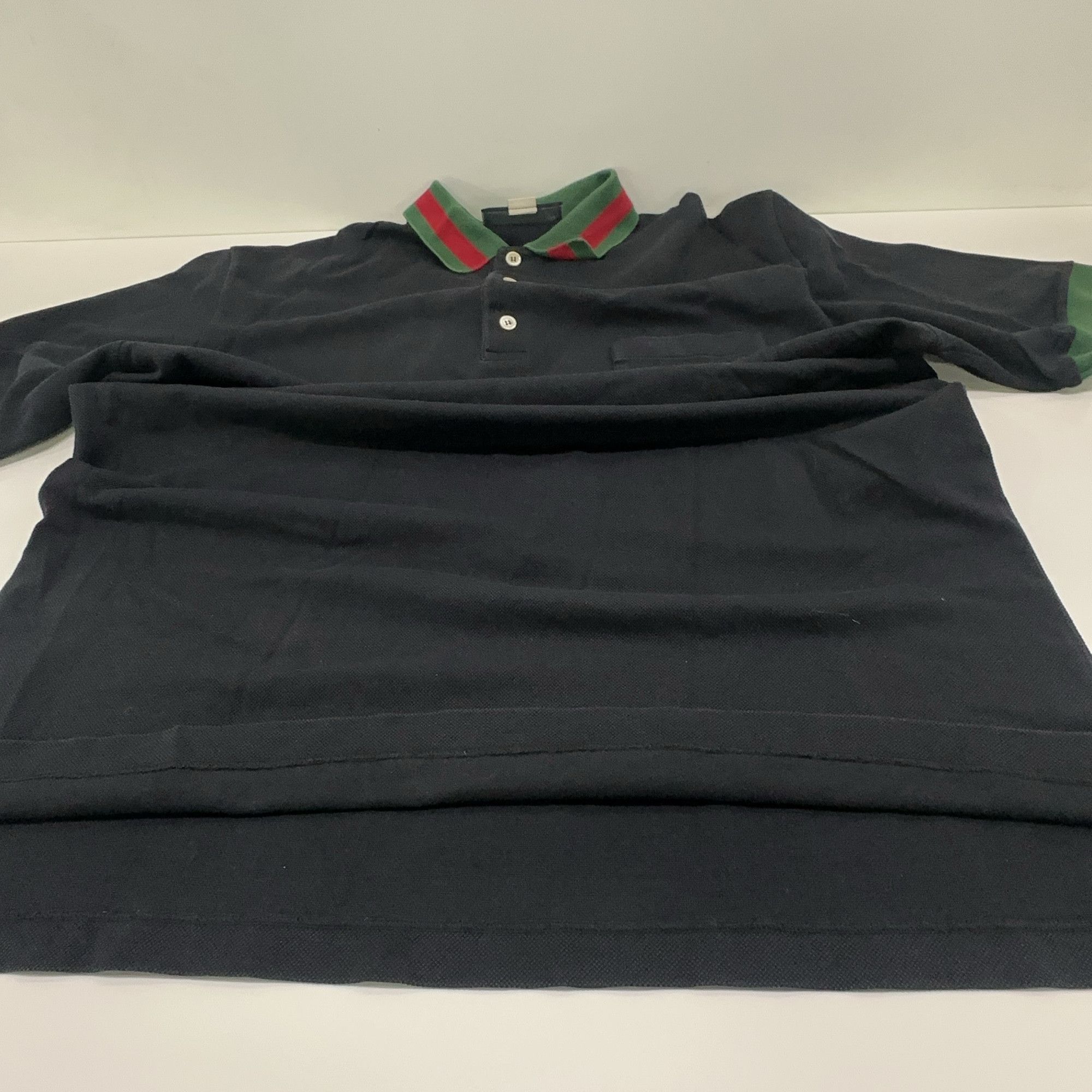 Gucci Gucci Web Stripe Collar Polo Shirt Size XXL Size US XXL / EU 58 / 5 - 8 Thumbnail
