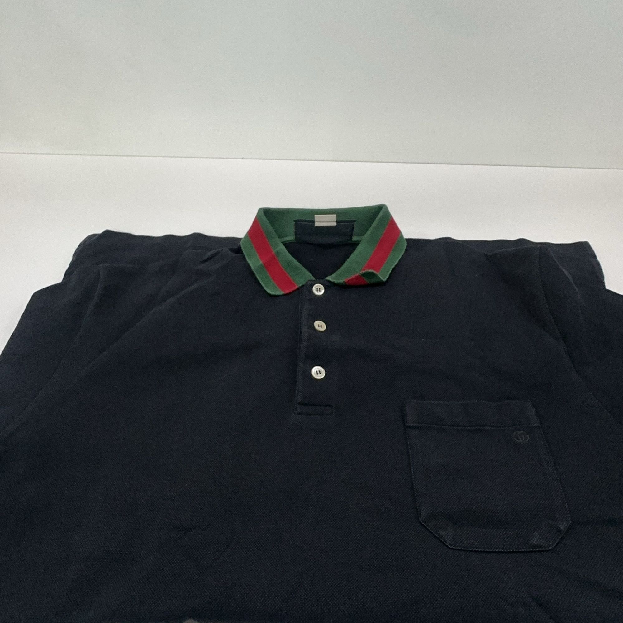 Gucci Gucci Web Stripe Collar Polo Shirt Size XXL Size US XXL / EU 58 / 5 - 9 Thumbnail