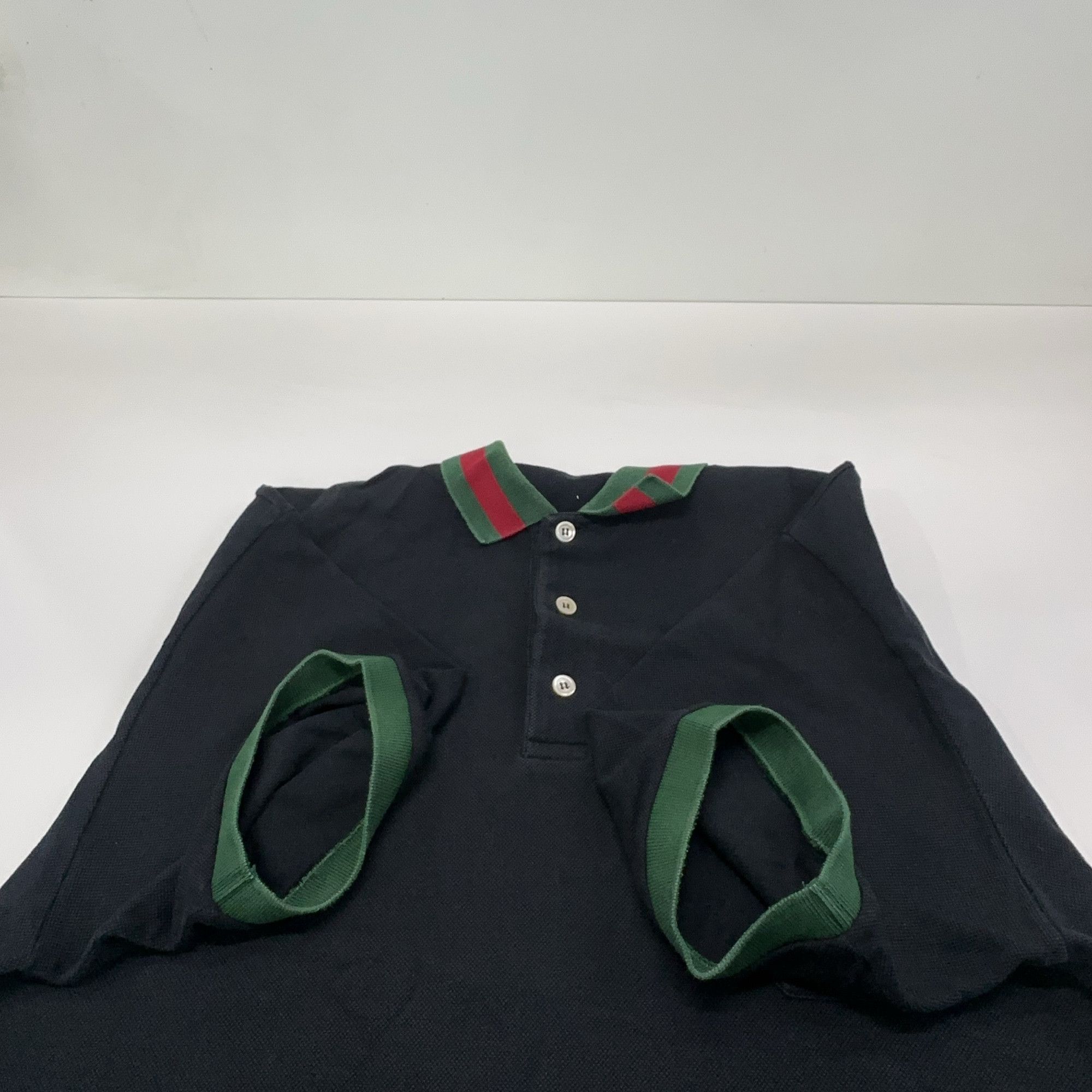Gucci Gucci Web Stripe Collar Polo Shirt Size XXL Size US XXL / EU 58 / 5 - 11 Thumbnail