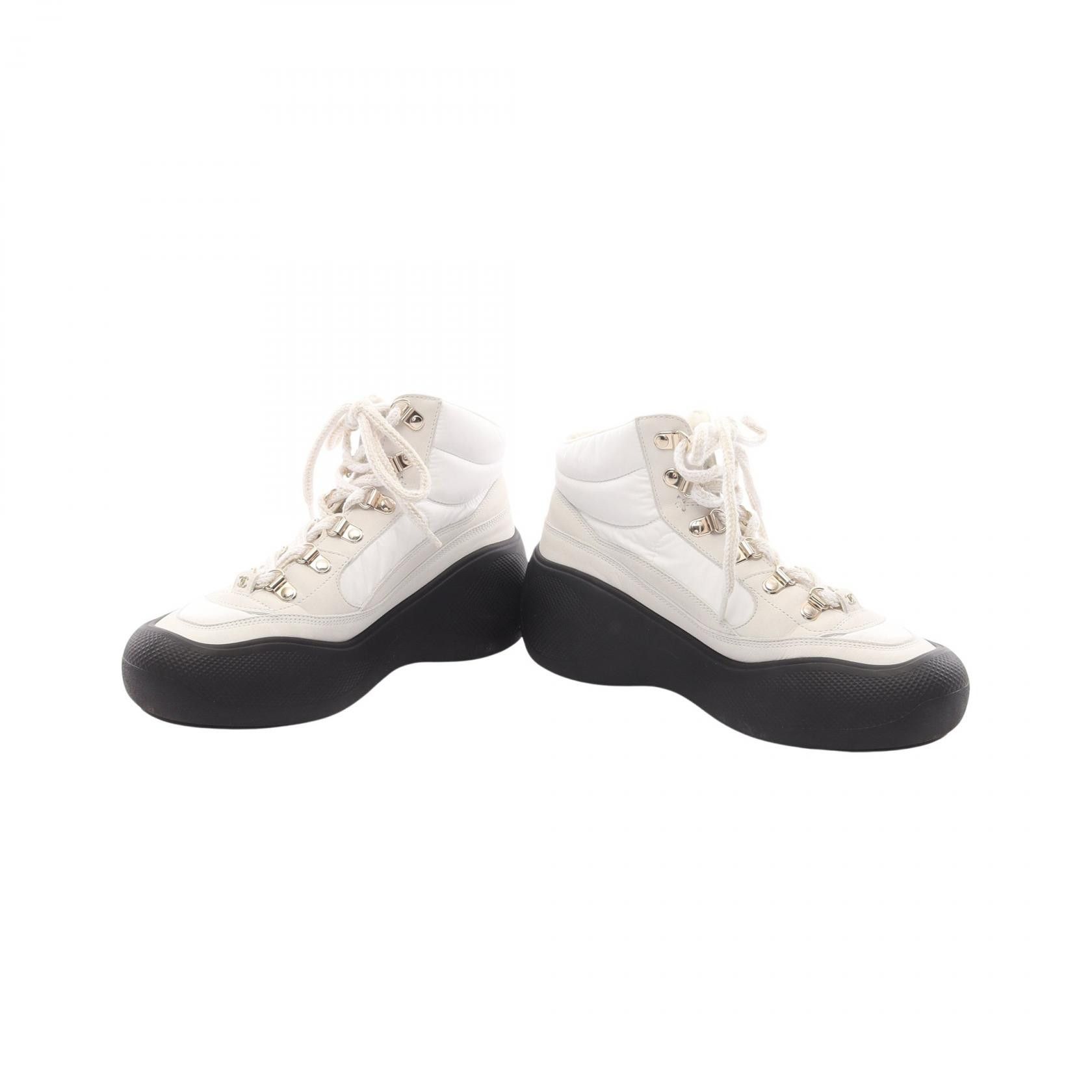 Chanel Chanel Chanel Coco Mark Leather Nylon Sneakers Leather Shoes DUTY FREE for USA Size ONE SIZE - 3 Thumbnail