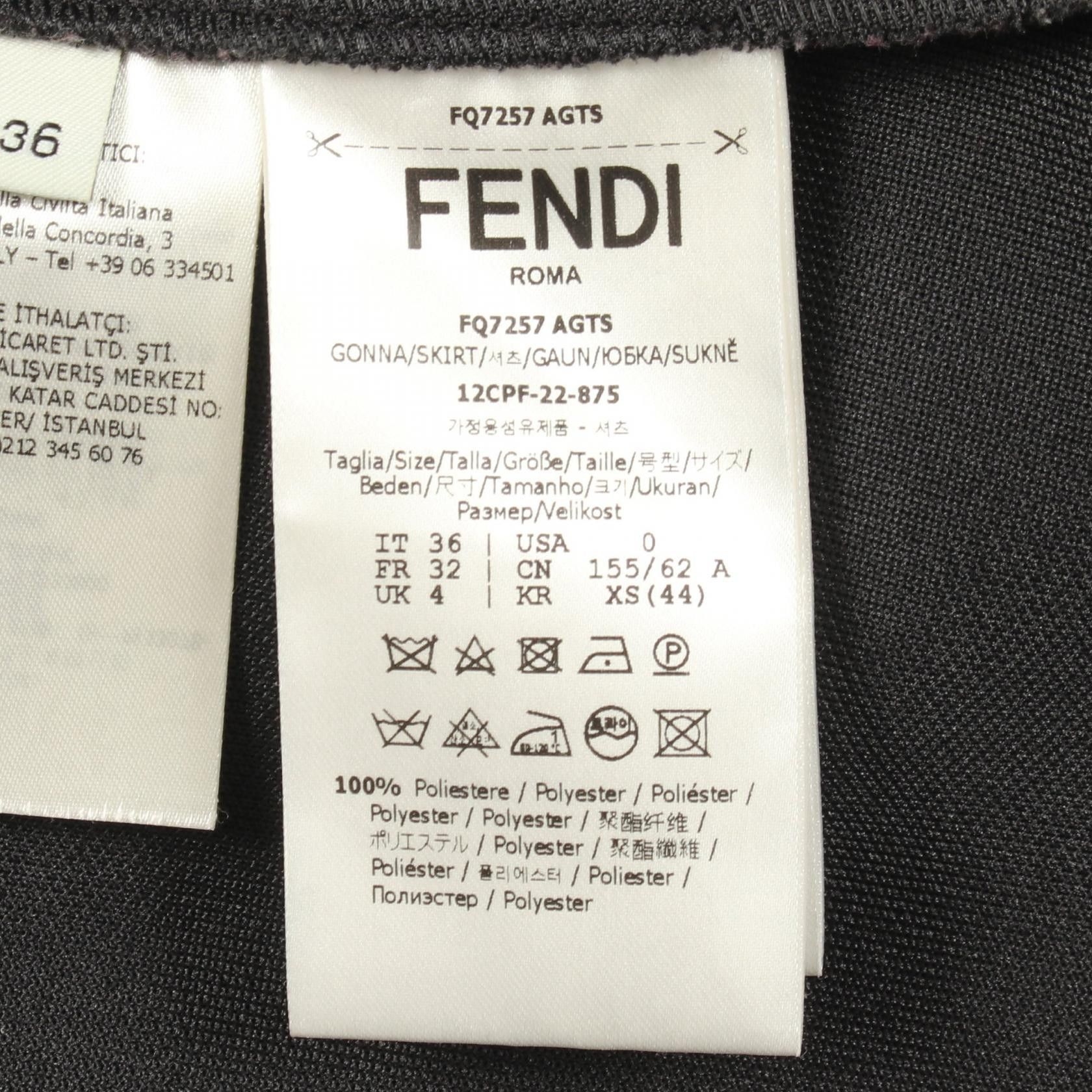 Fendi Fendi Fendi Polyester Skirt Textile Skirts FQ7257AGTS DUTY FREE for USA Size ONE SIZE - 4 Thumbnail